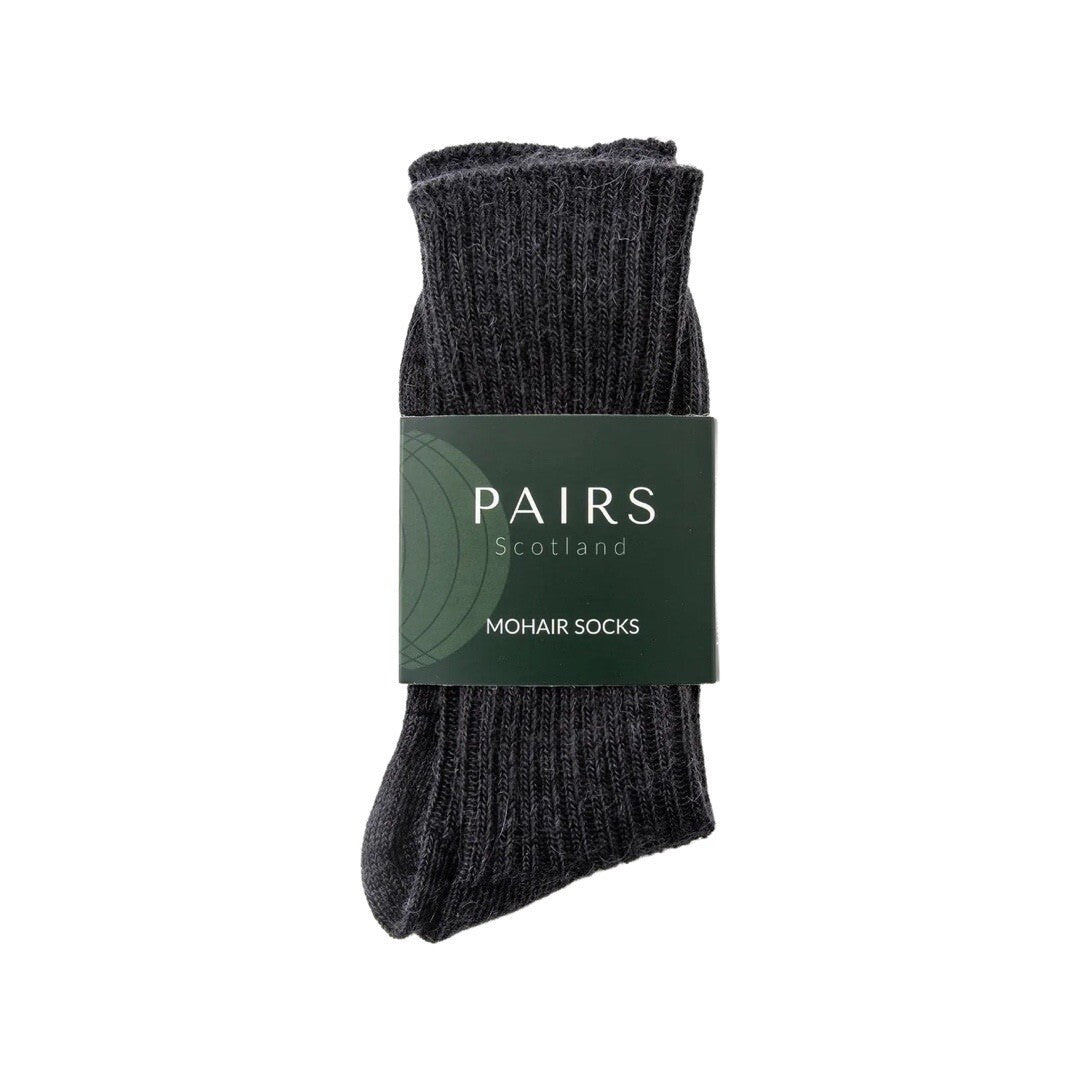 Mohair socks in grey.