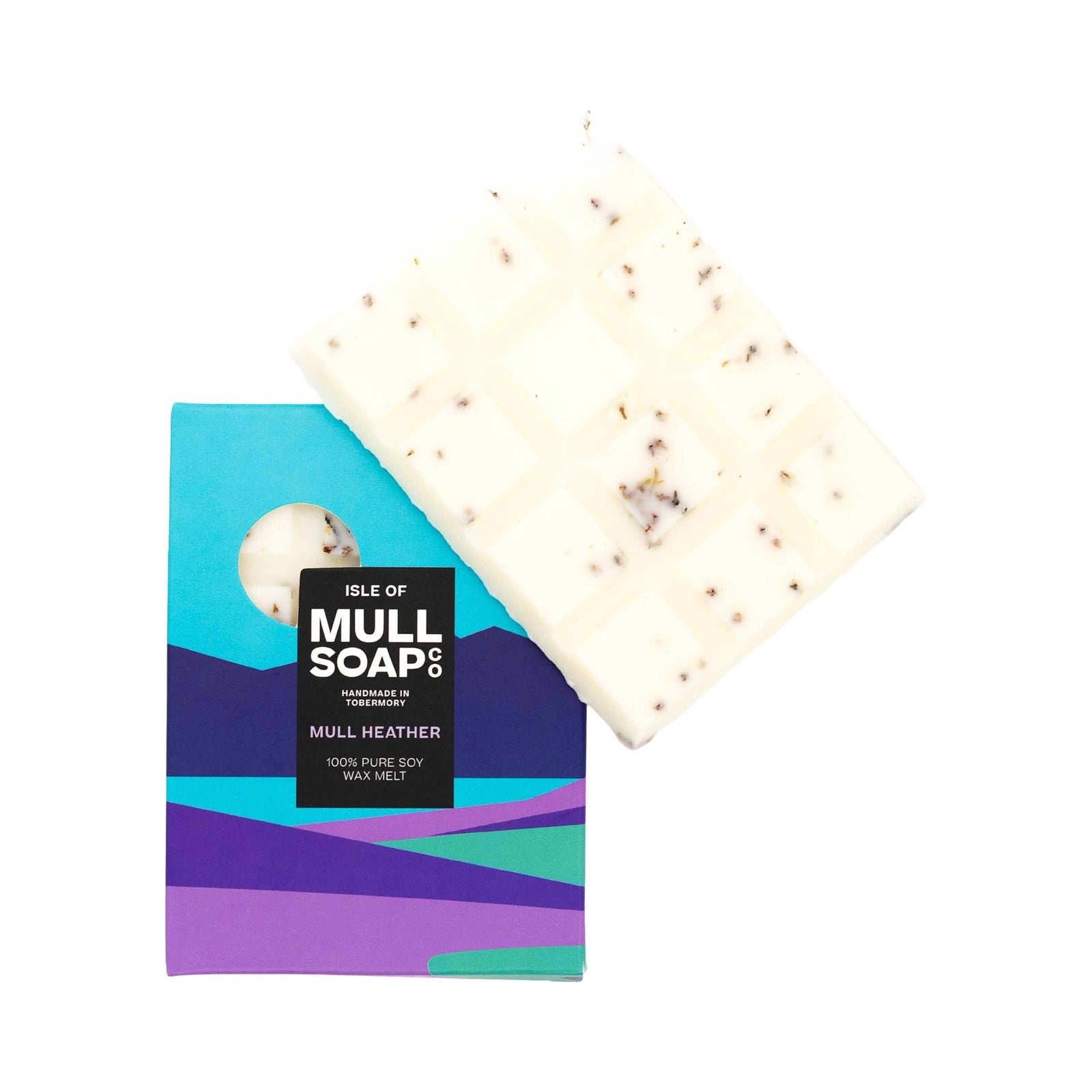 This packet of Mull heather wax melts has a soothing, relaxing scent that transports you to a lavender-filled Scottish hillside. 