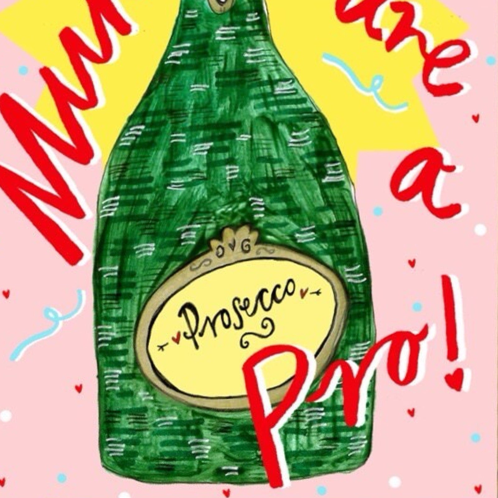 Prosecco pro card close up.