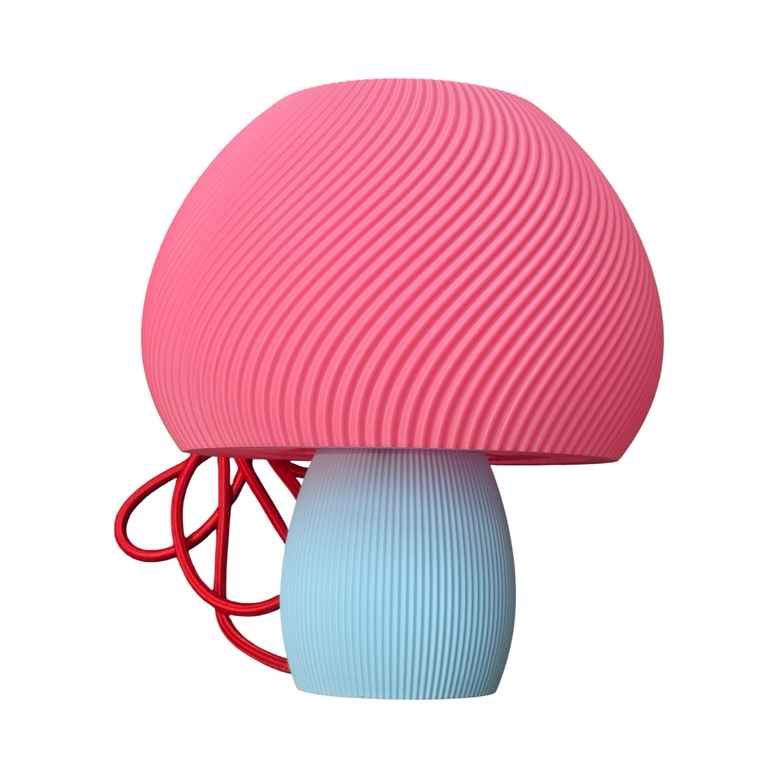 Mushroom Lamp Pink and Turquoise