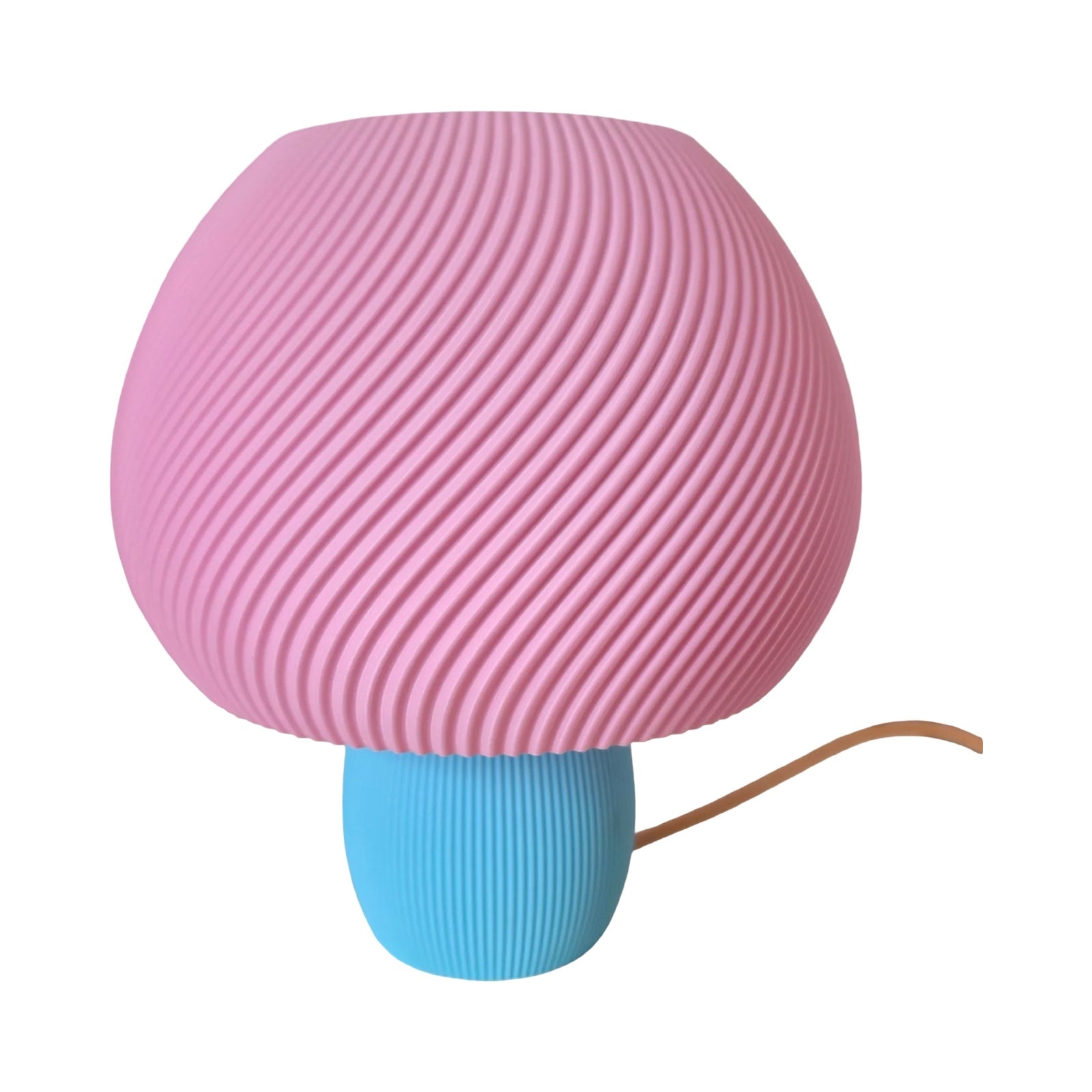 Mushroom Lamp Pink and Turquoise