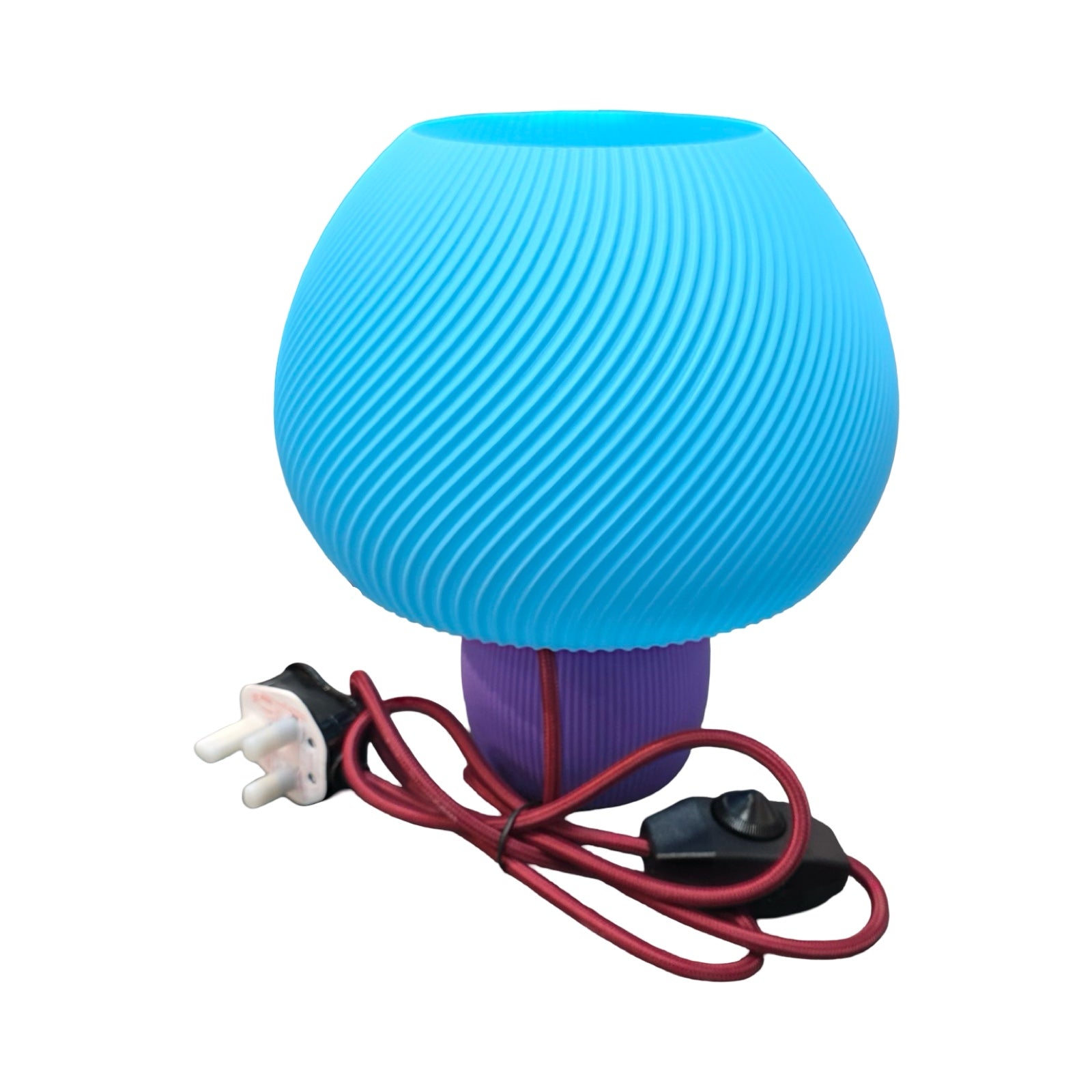 Mushroom Lamp Turquoise and Purple