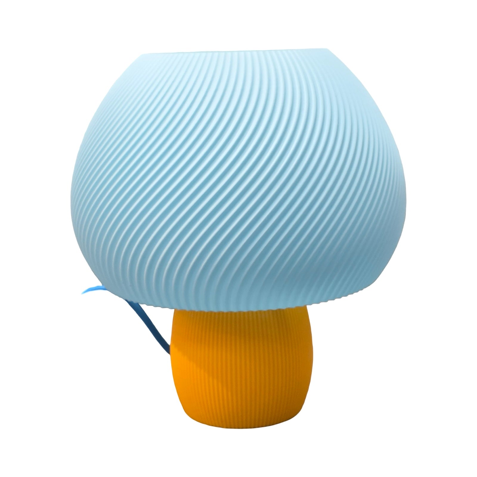 Mushroom Lamp Turquoise and Yellow