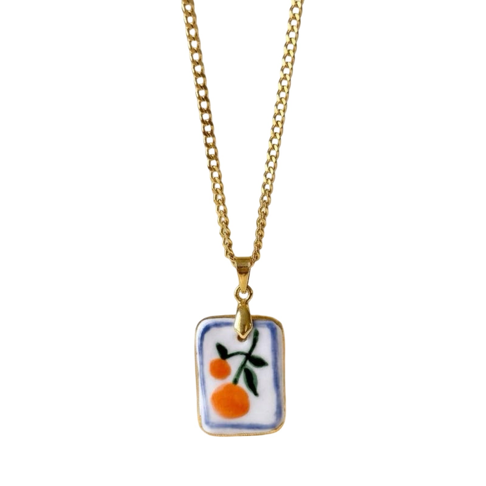 Oranges Ceramic Charm Necklace