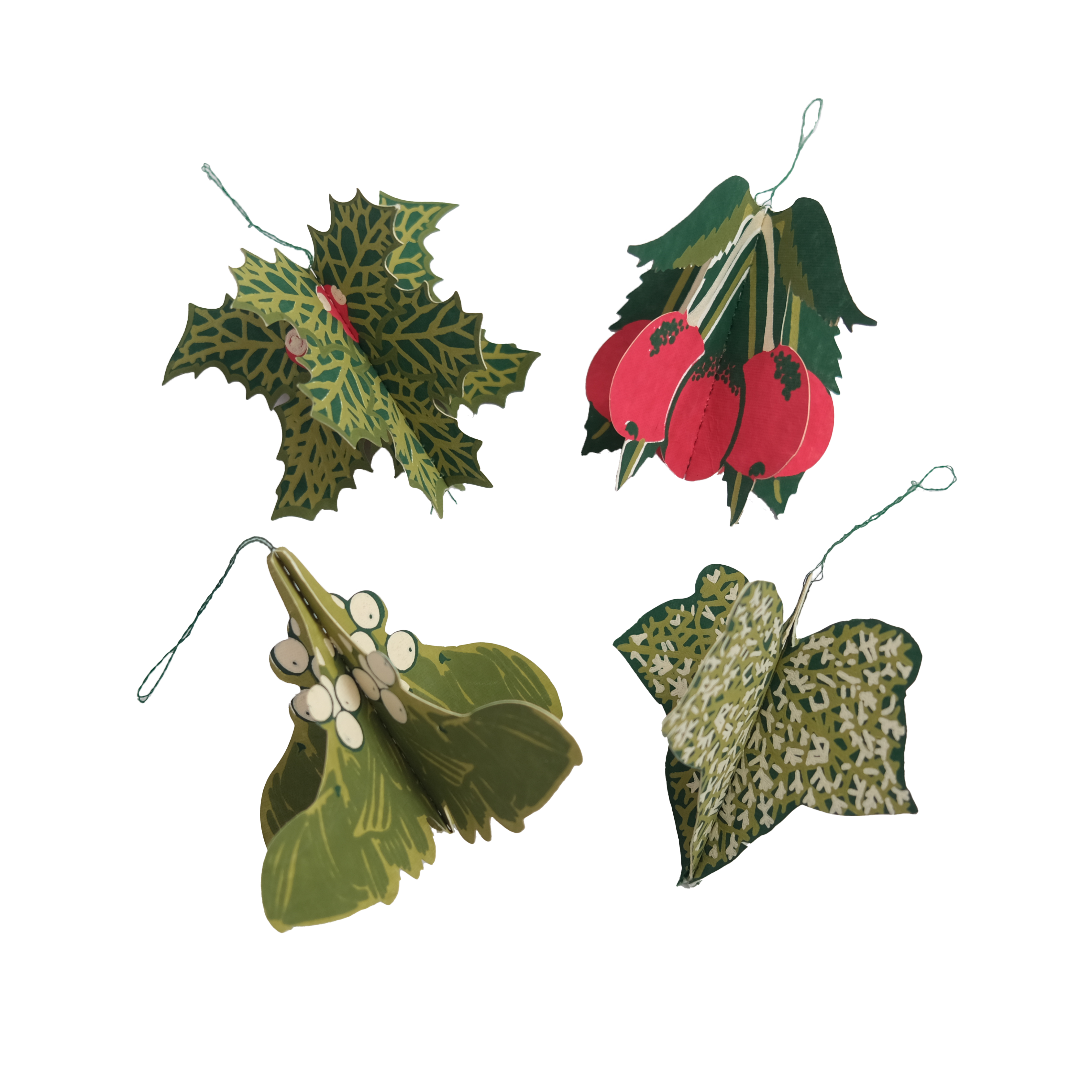 Winter Foliage Paper Ornaments