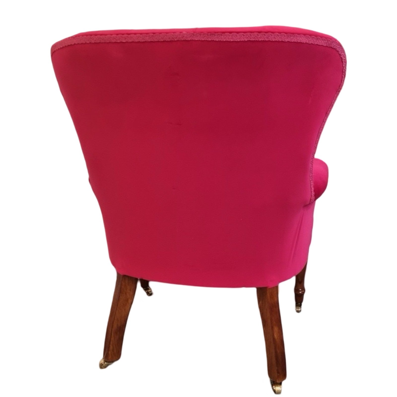 Button Back Plain Velvet Occasional Armchair