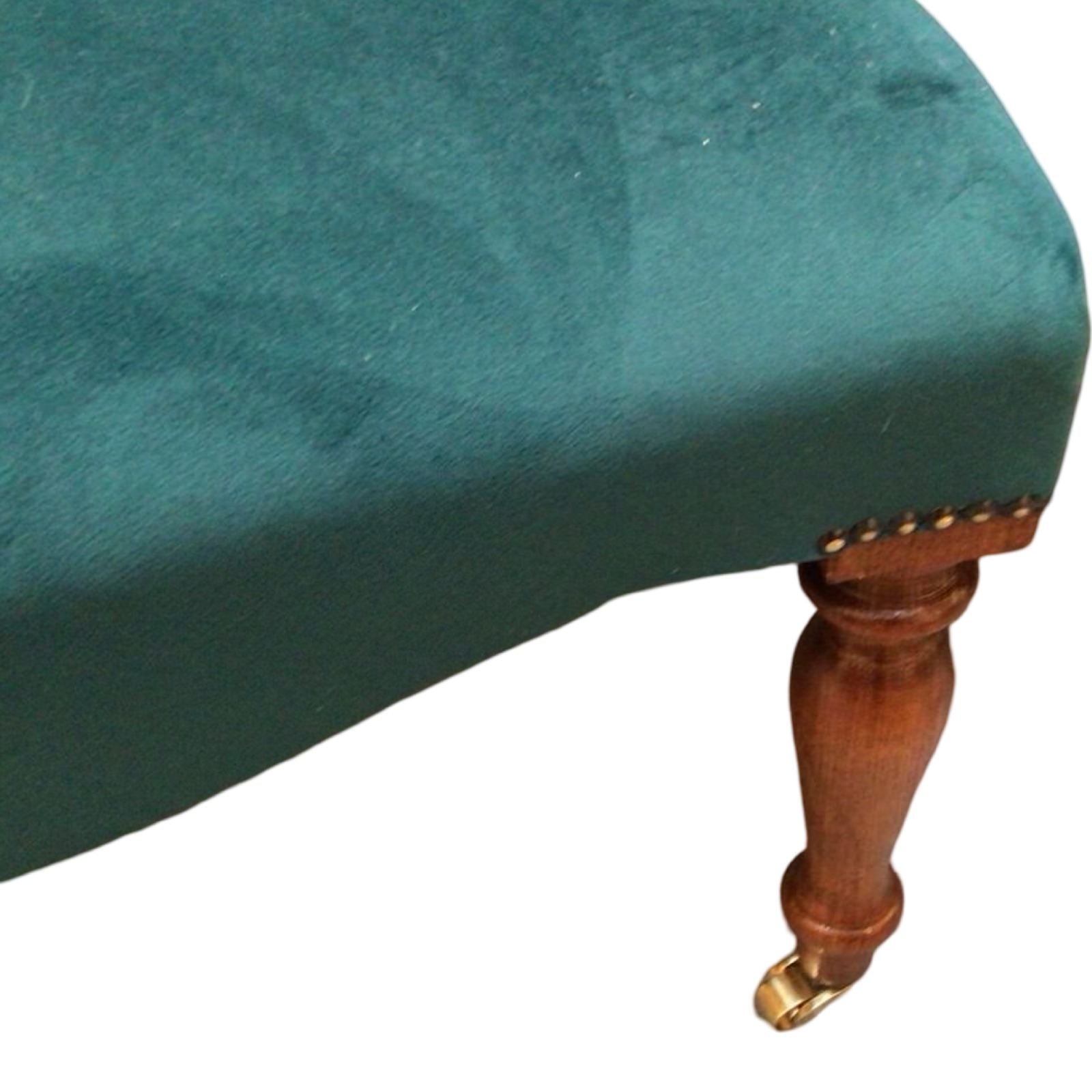 Button Back Plain Velvet Occasional Armchair