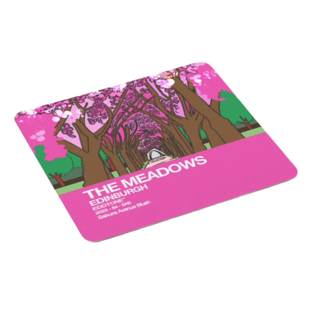 Edinburgh Meadows Pink Coaster