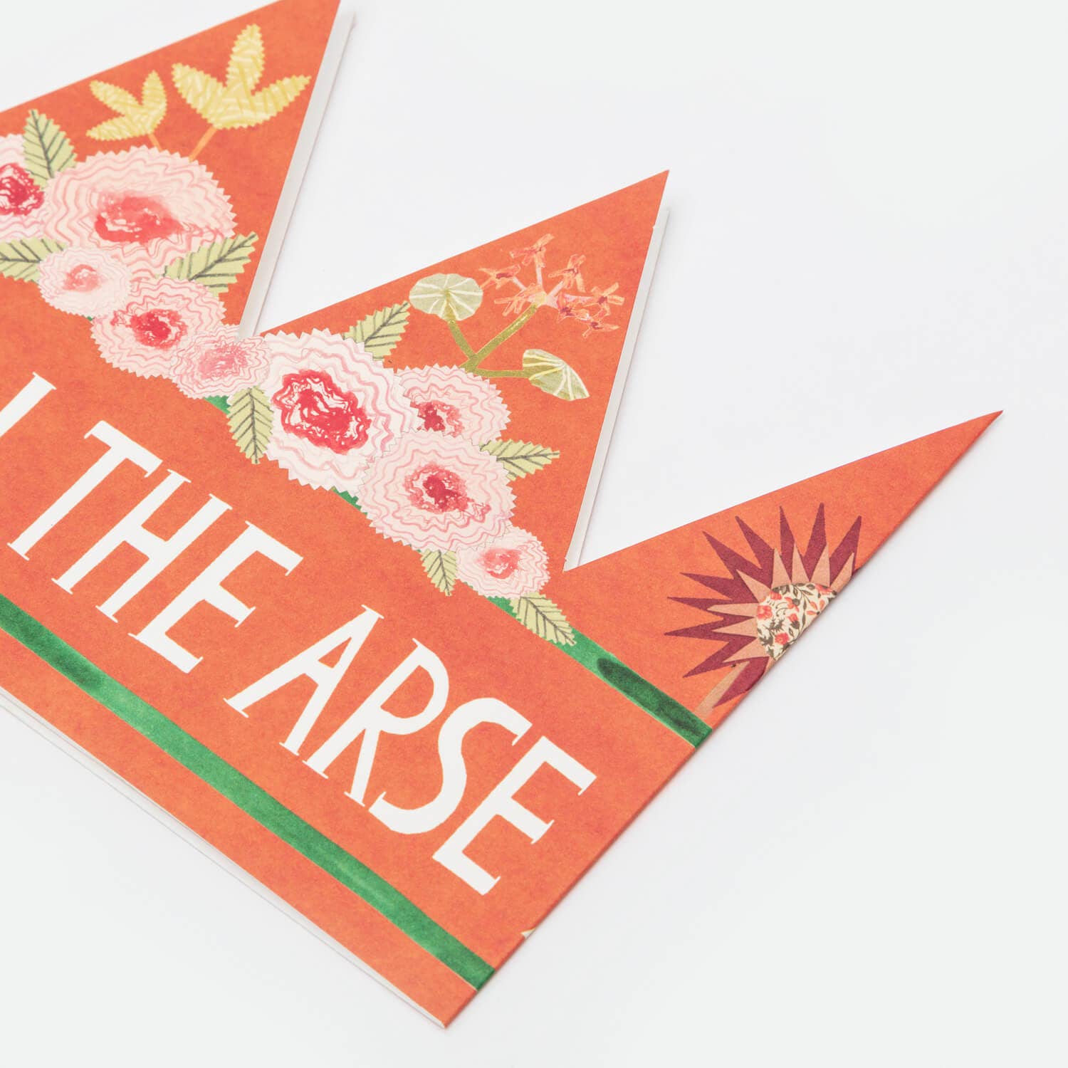 Floral-themed card with text on a white background.