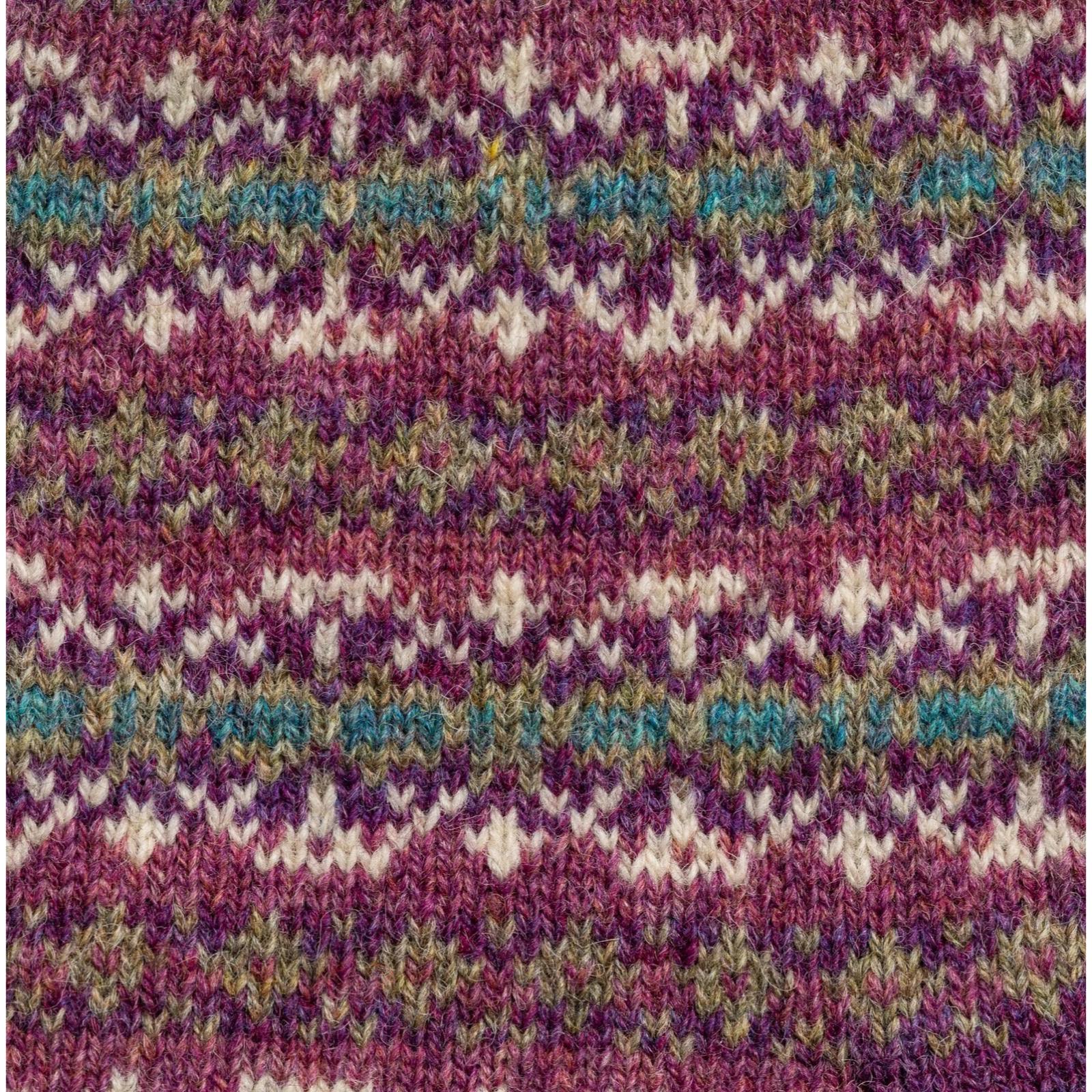 These burgundy Fairisle fingerless mittens will keep your hands warm and cosy, but your fingers free. 