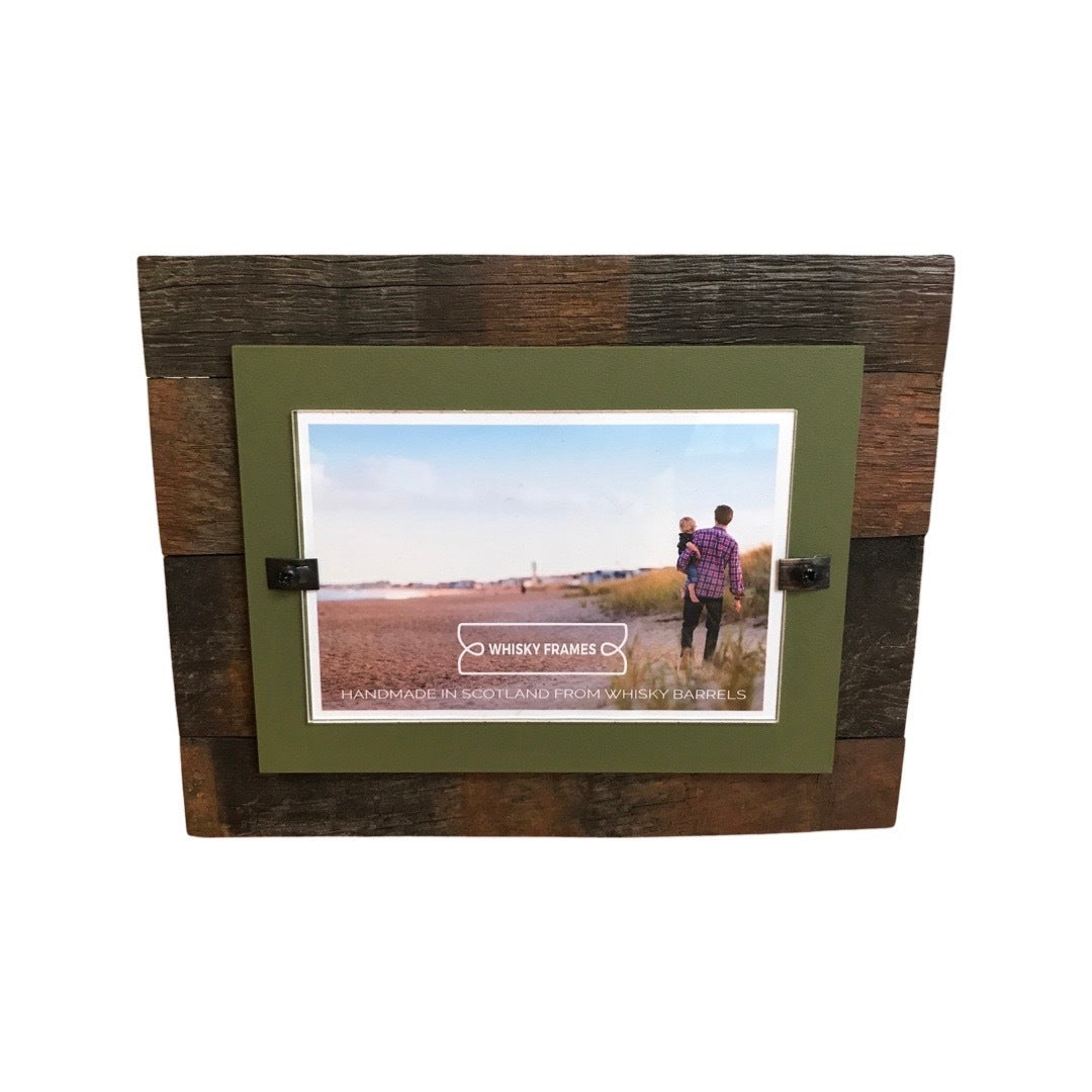 These Kiln photo frames will bring a pop of colour to your home against the wood of a reclaimed whisky barrel.