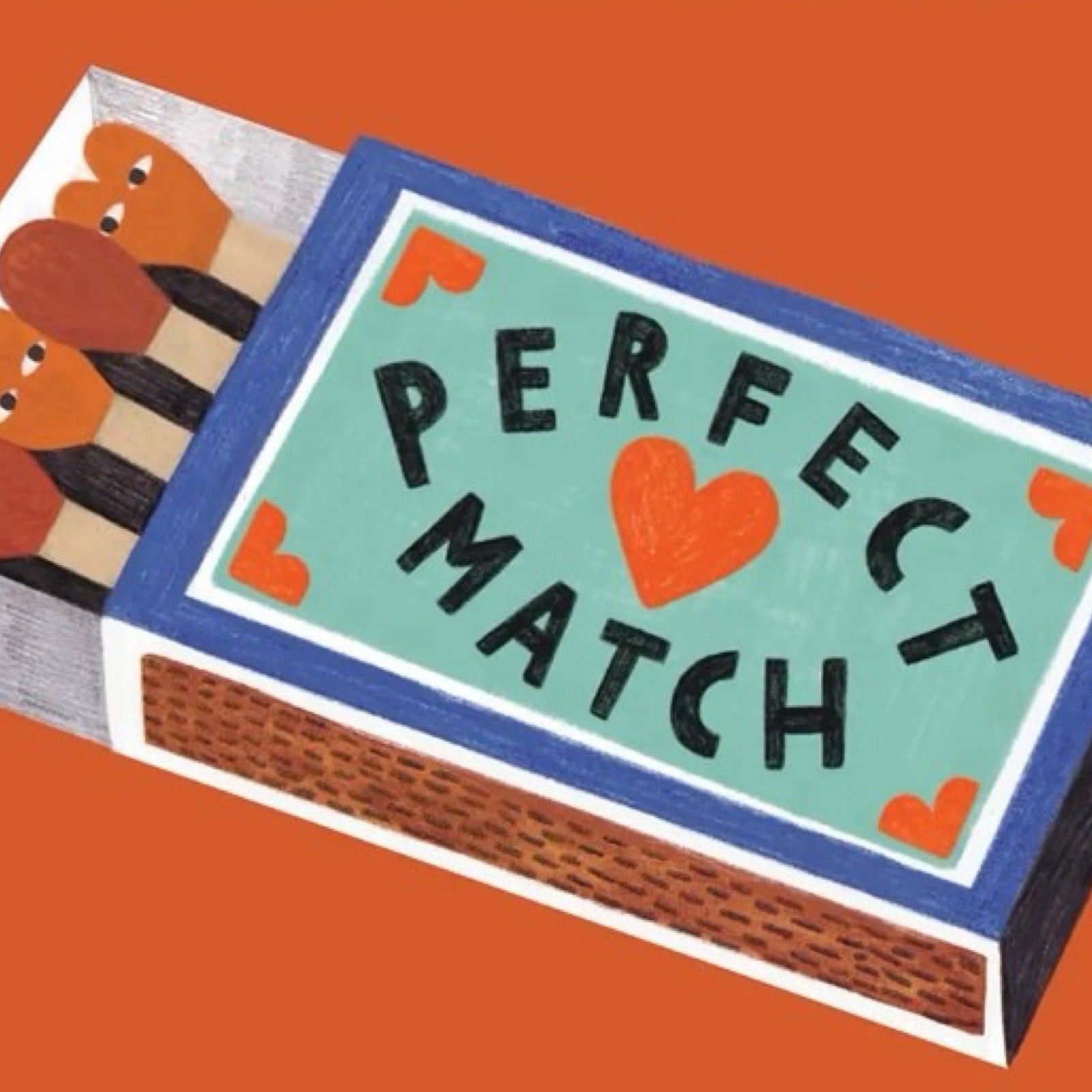 Perfect match card close up.