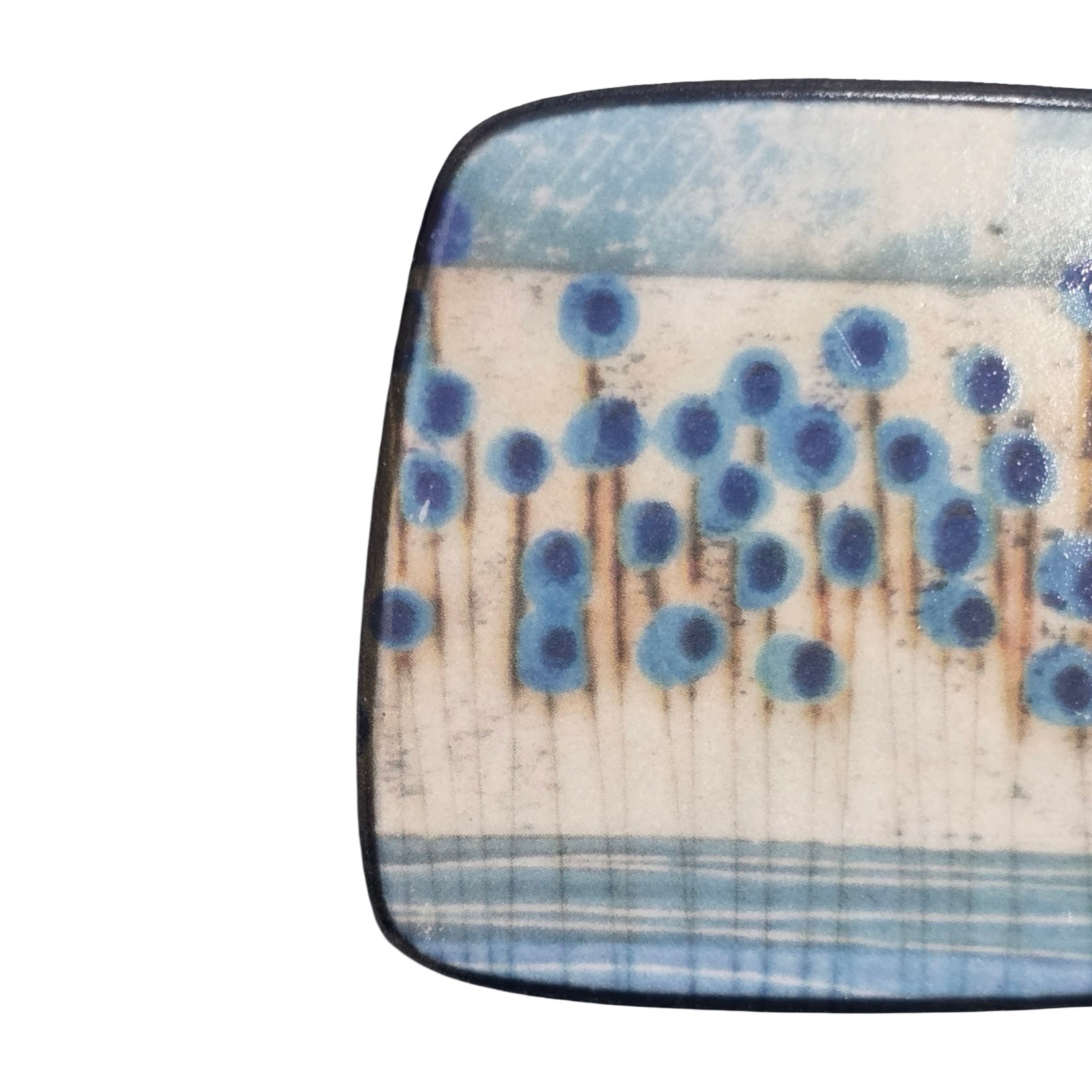 Stems Square Porcelain Brooch