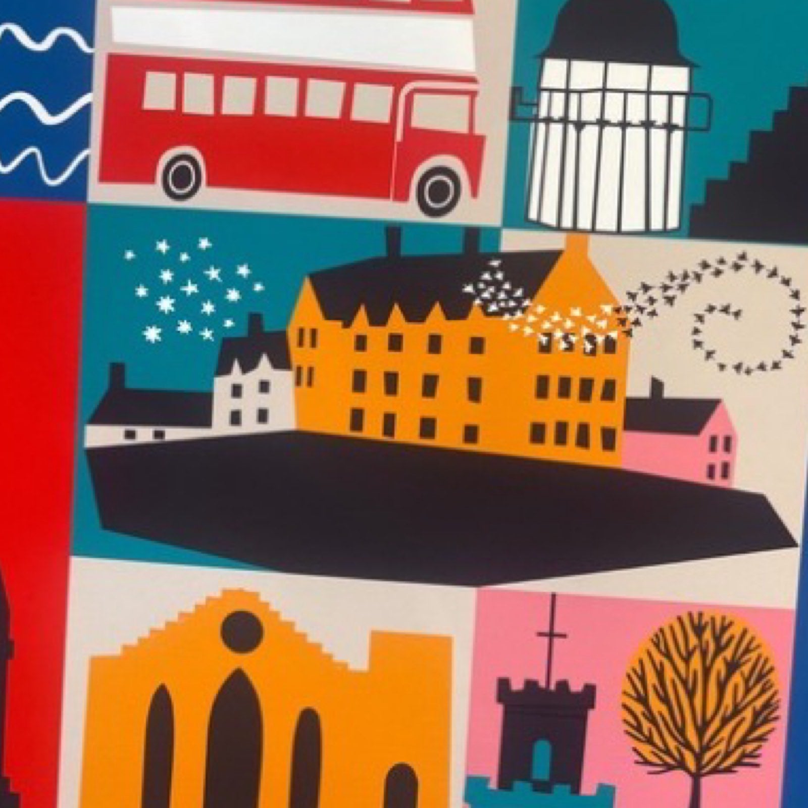 Edinburgh Landmarks Print