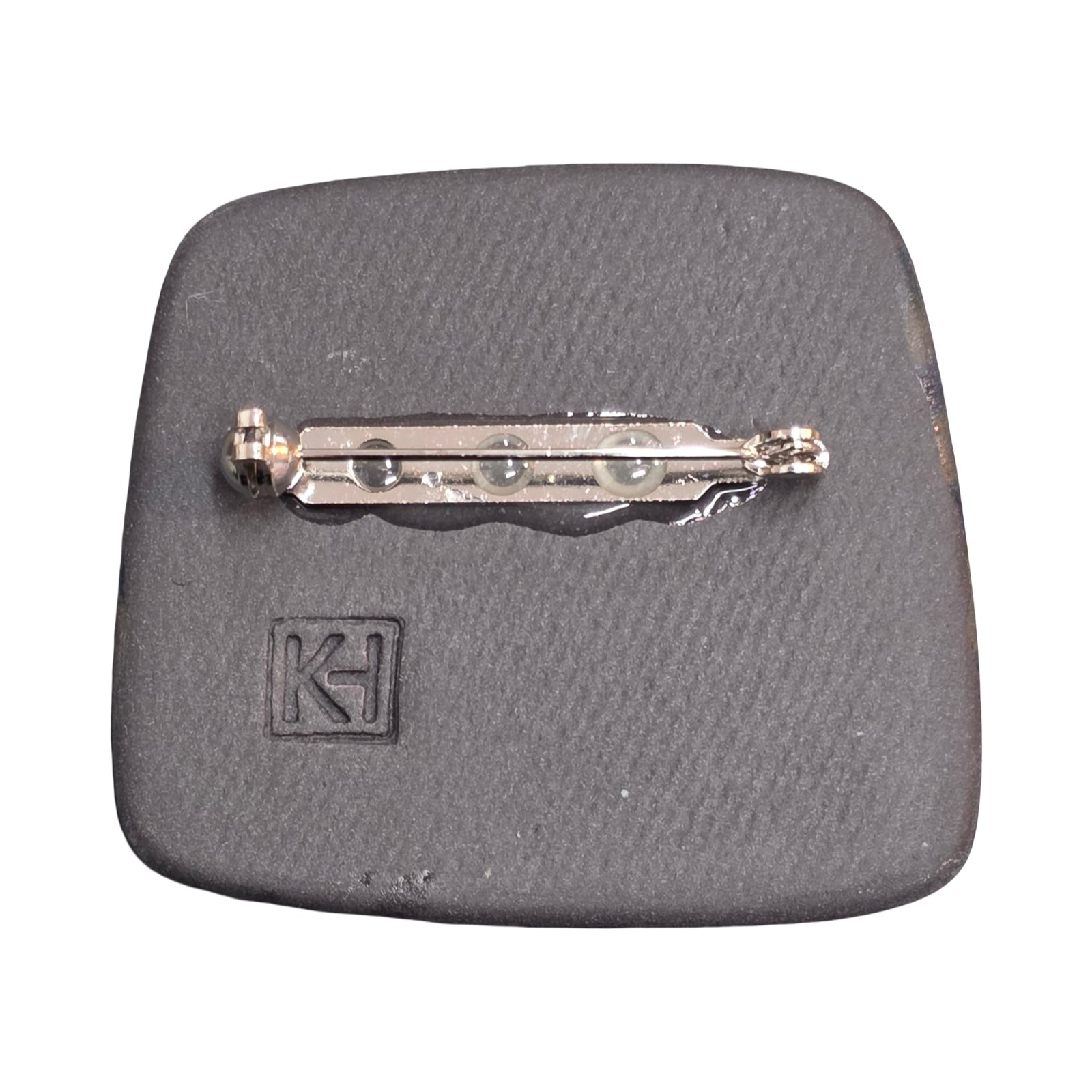 Stems Square Porcelain Brooch