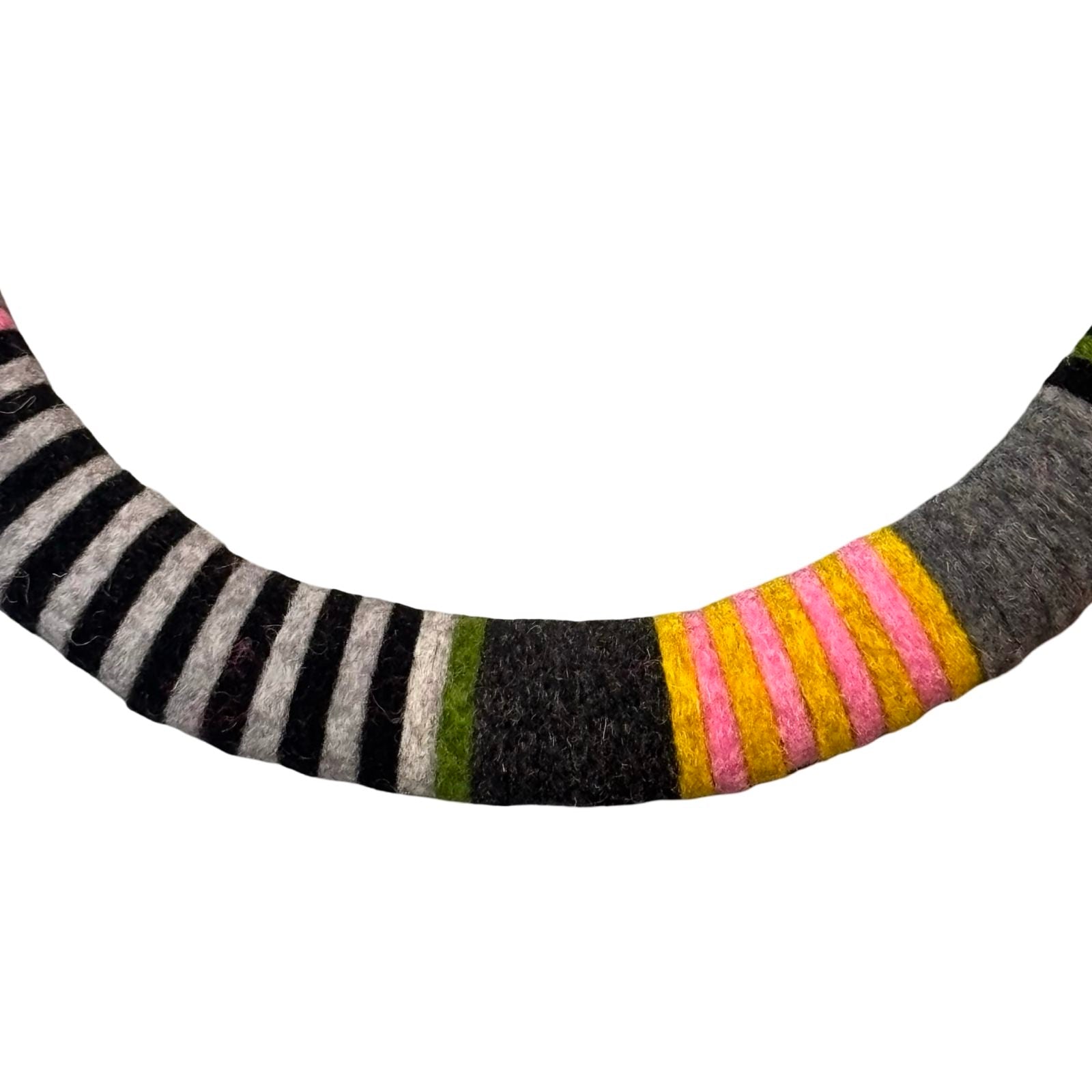 Pastel Chunky Colour Block Felt Necklace