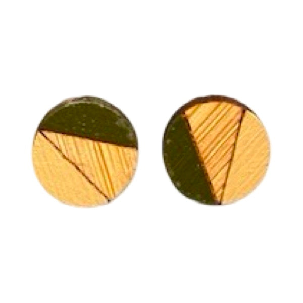 Forest Circle Bamboo Stud Earrings