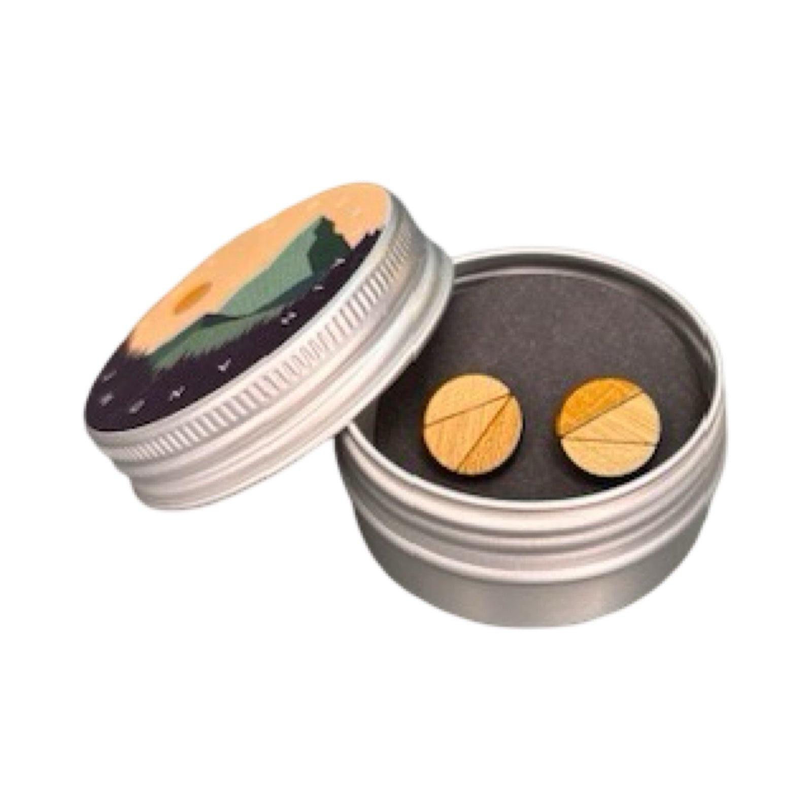 Harvest Circle Bamboo Stud Earrings