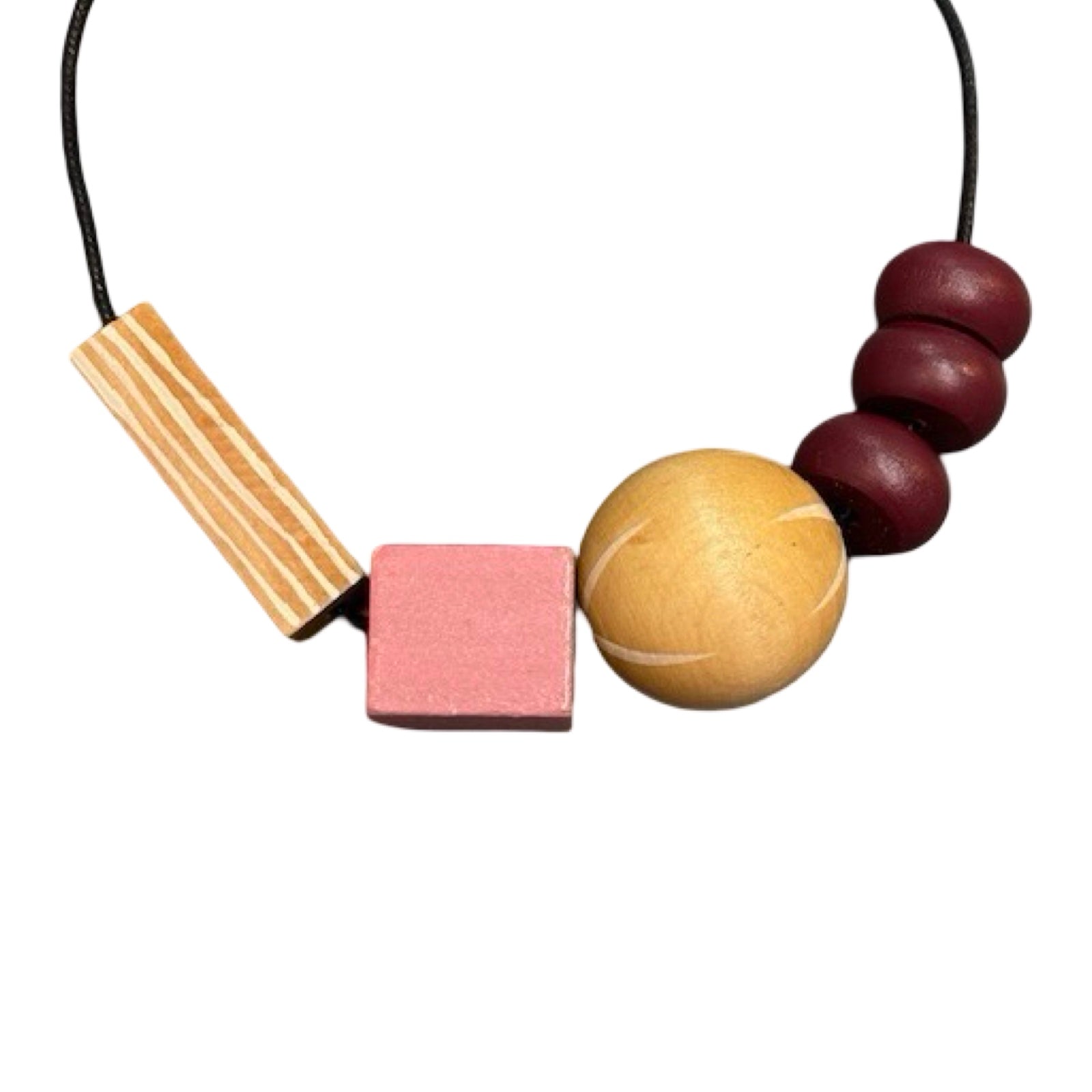 Berry Chunky Bamboo Necklace
