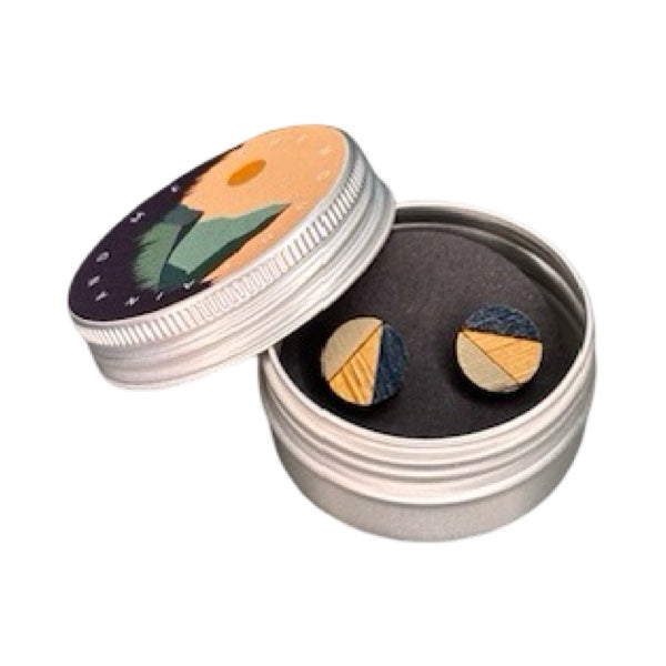 Storm Circle Bamboo Stud Earrings