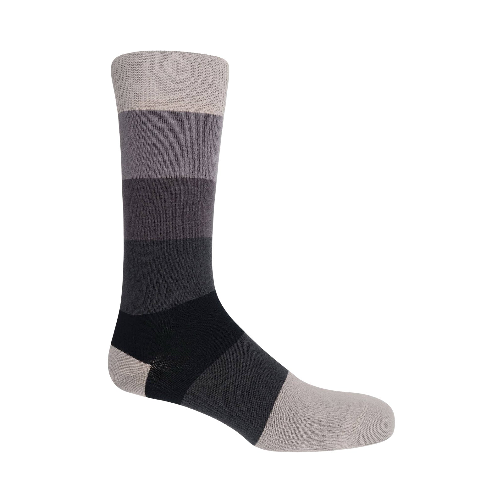 Block Stripe Grey Men's Luxury Socks