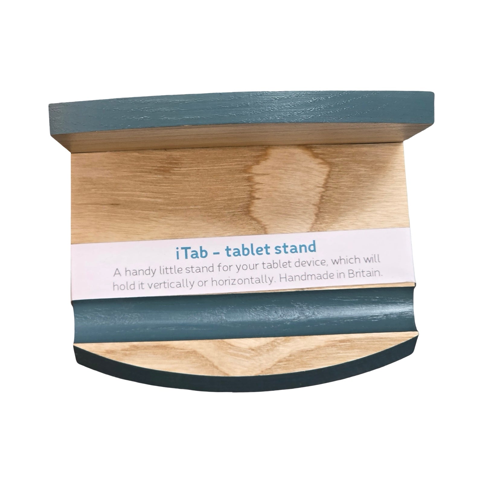 Teal Wooden Tablet Stand