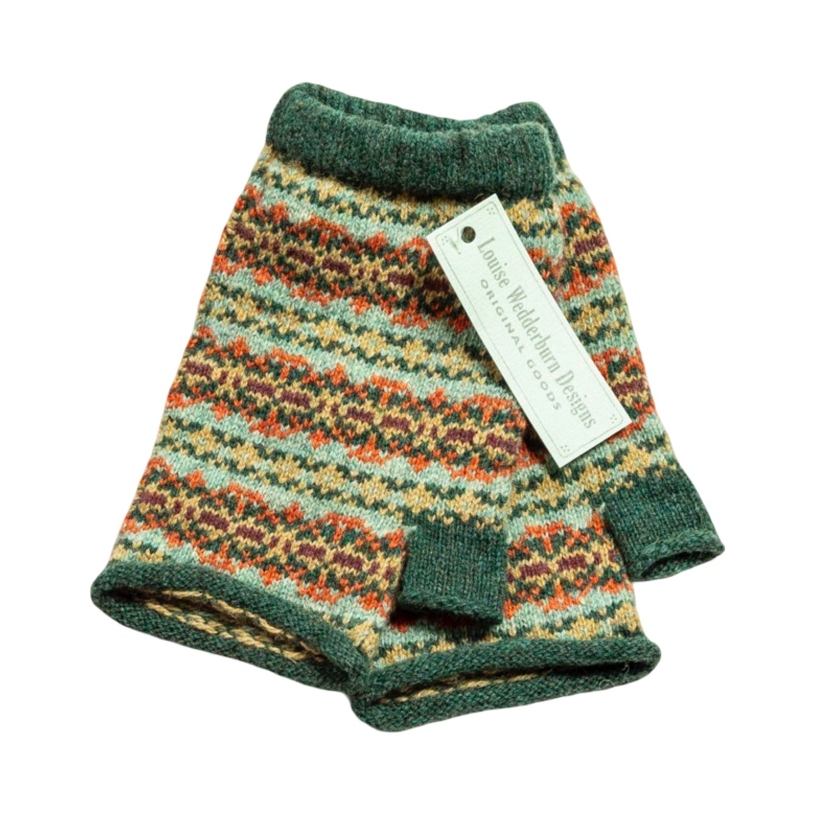 Holly Shetland Fairisle Fingerless Mittens