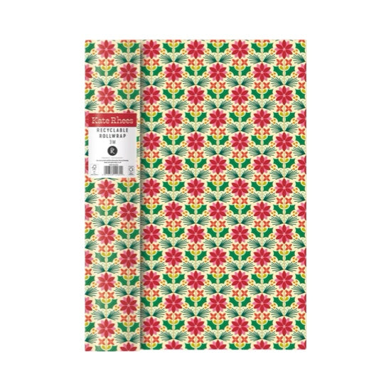 Poinsettia Gift Wrap Roll