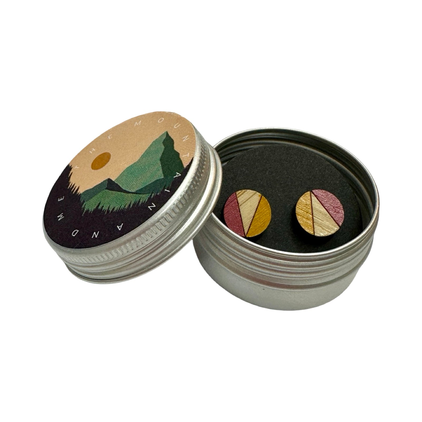 Sunset Circle Bamboo Stud Earrings