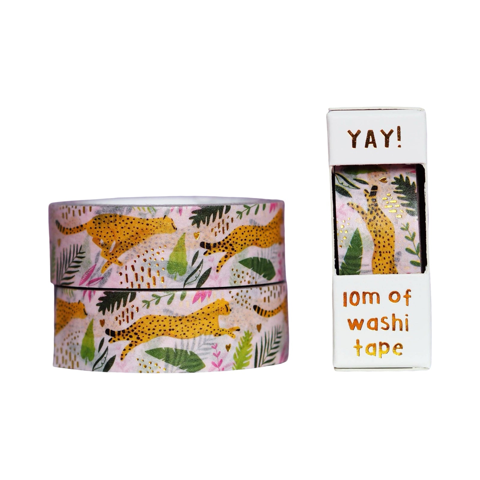Racing Cheetahs Gold Foil Washi Tape