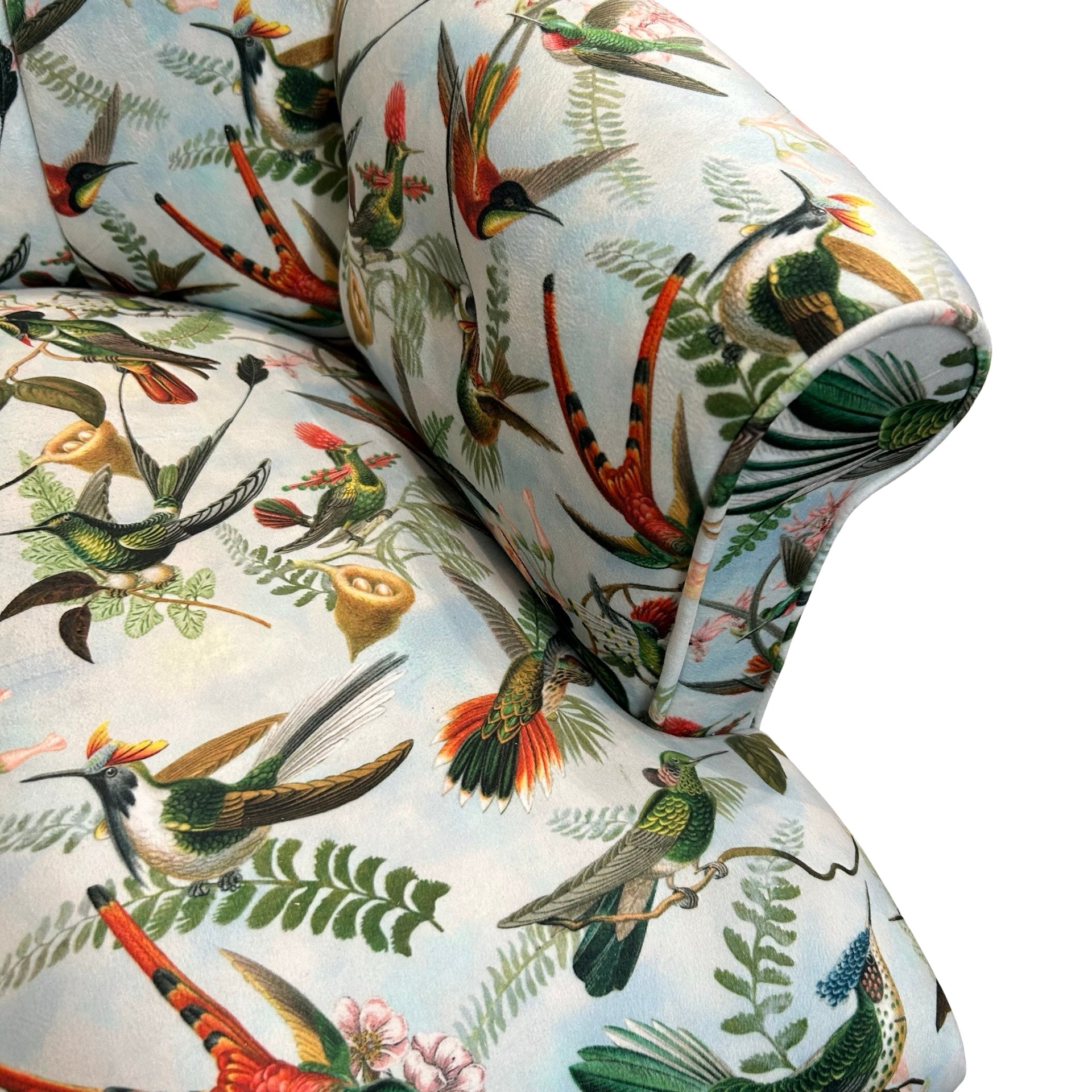 Birds Velvet Armchair