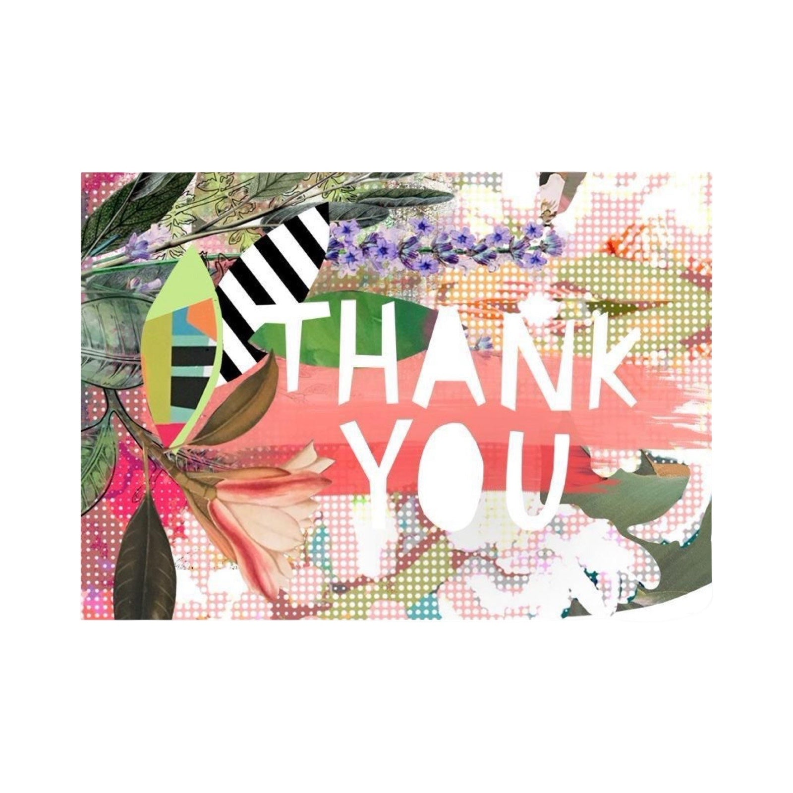 Thank You Abstract Botanical Card