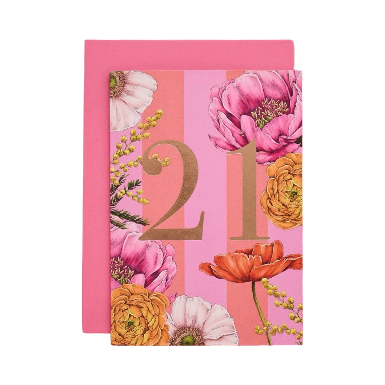 21st Birthday Floral Card