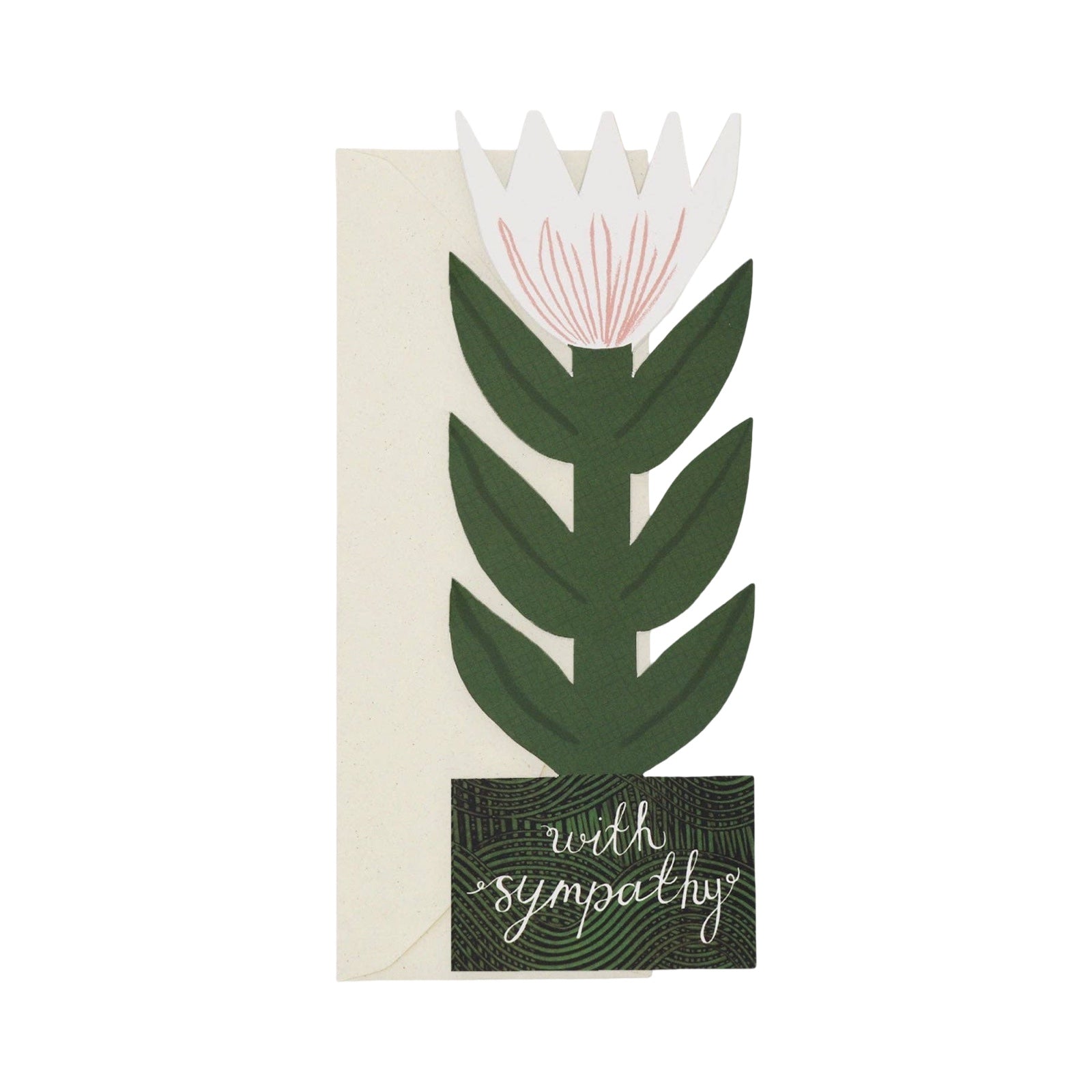 White Lily Sympathy Card