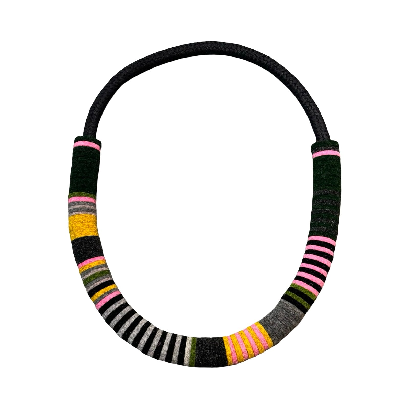 Pastel Chunky Colour Block Felt Necklace