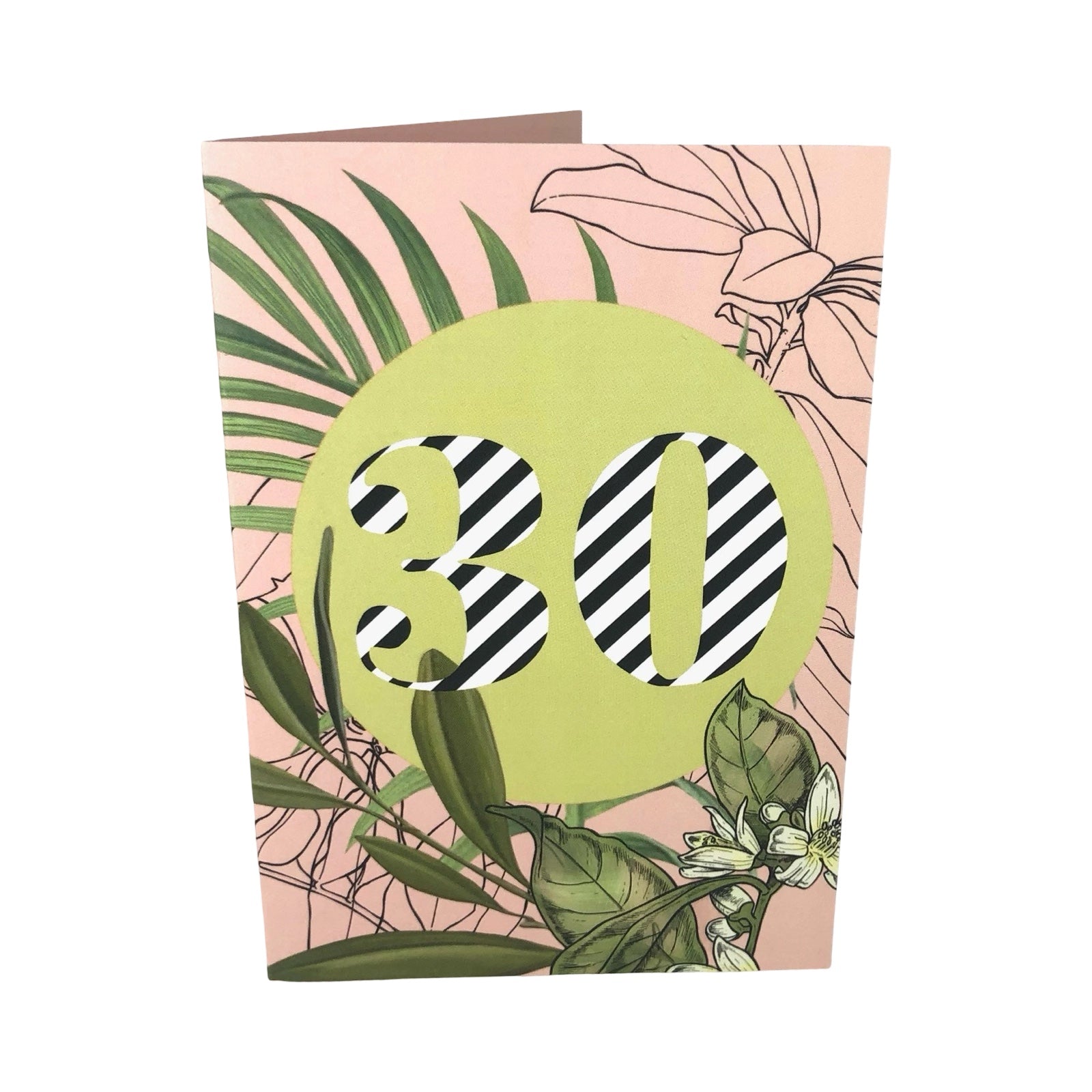 30th Birthday Card Botanical
