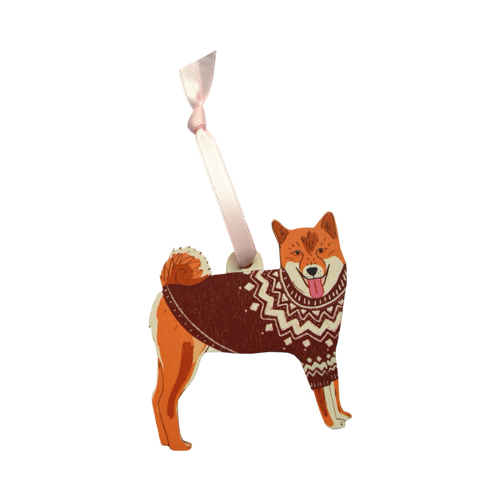Shiba Inu Dog Wooden Decoration