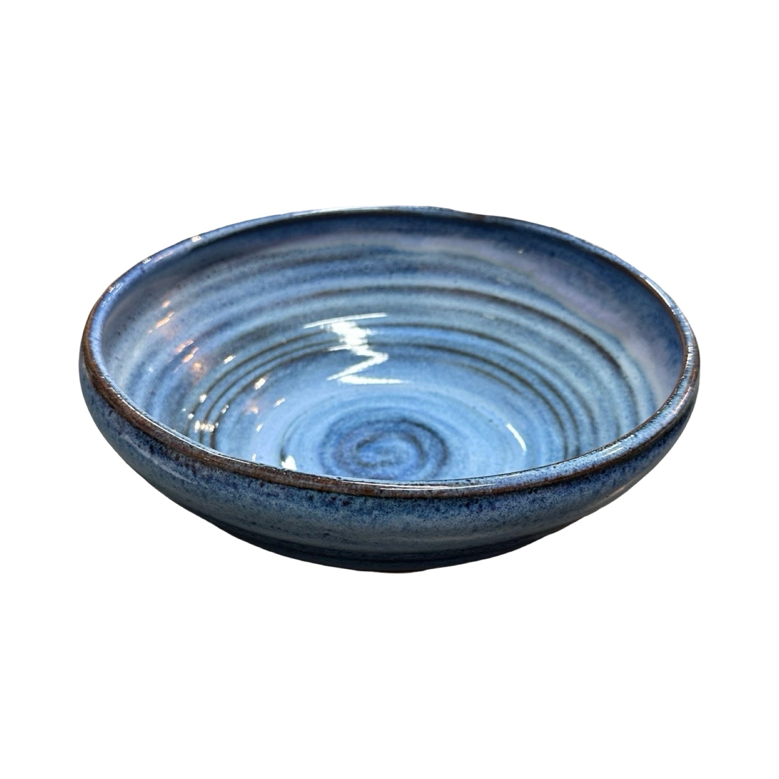 Blue Stoneware Serving Bowl