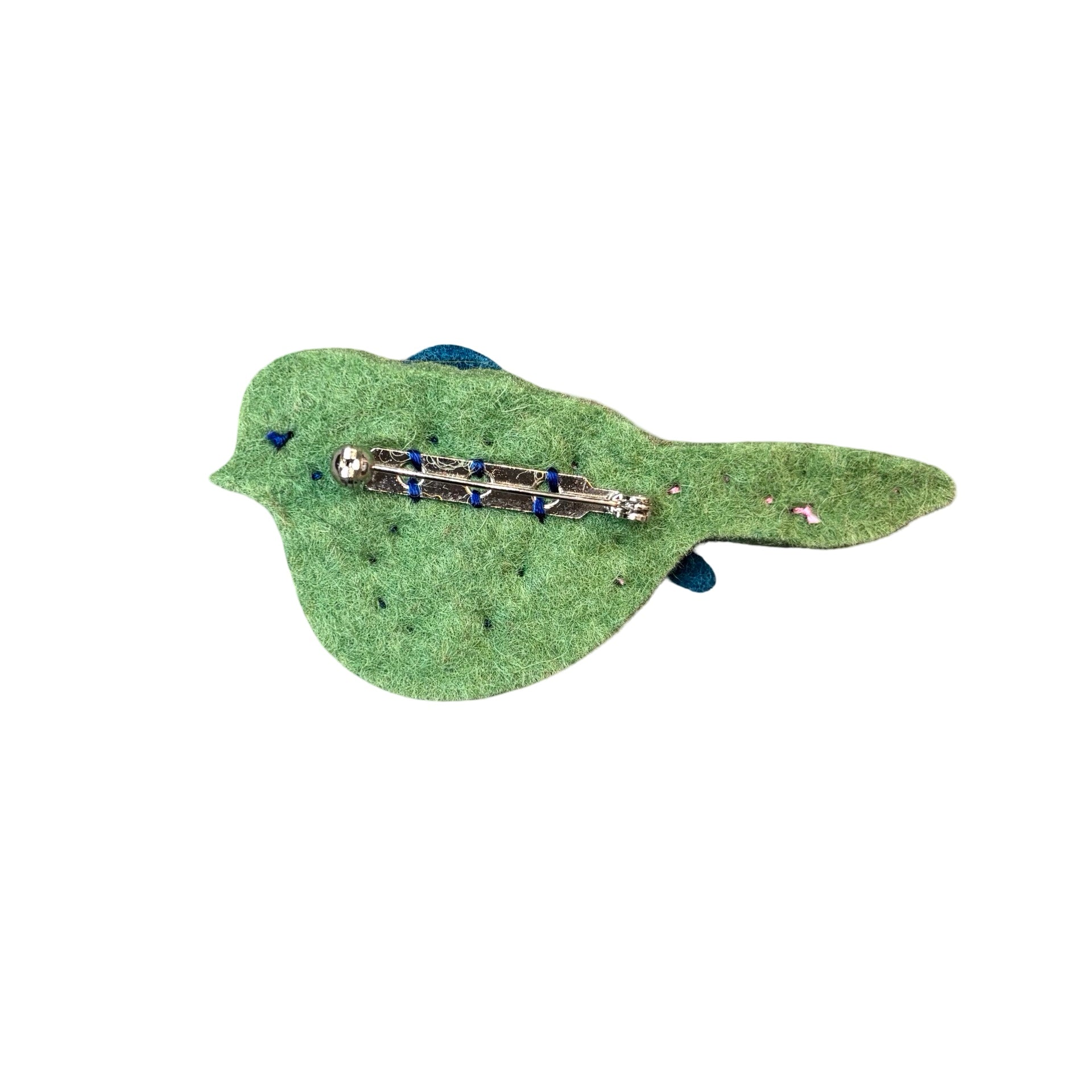 Sage Green Pigeon Felt Brooch