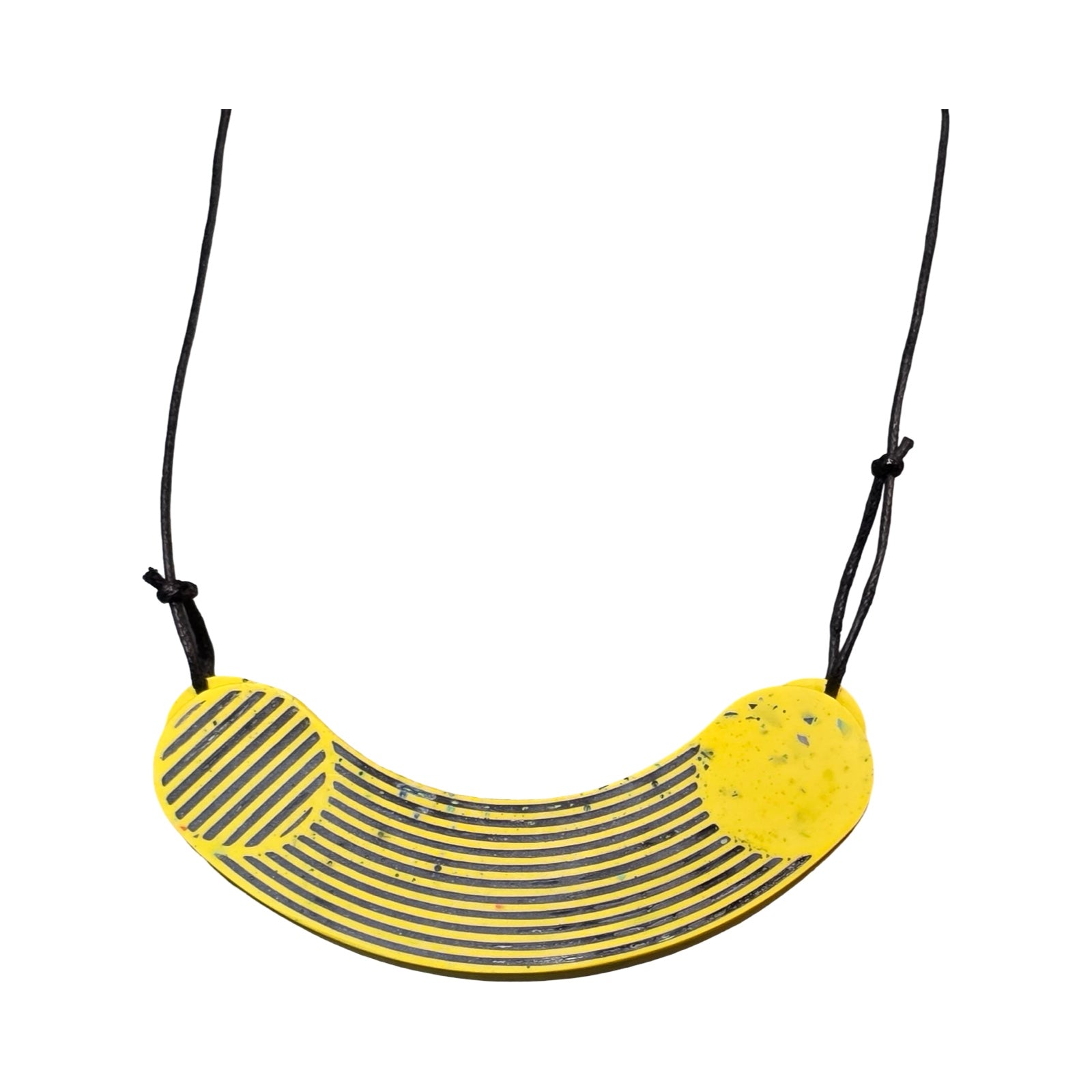 Yellow Rigatoni Pendant Necklace