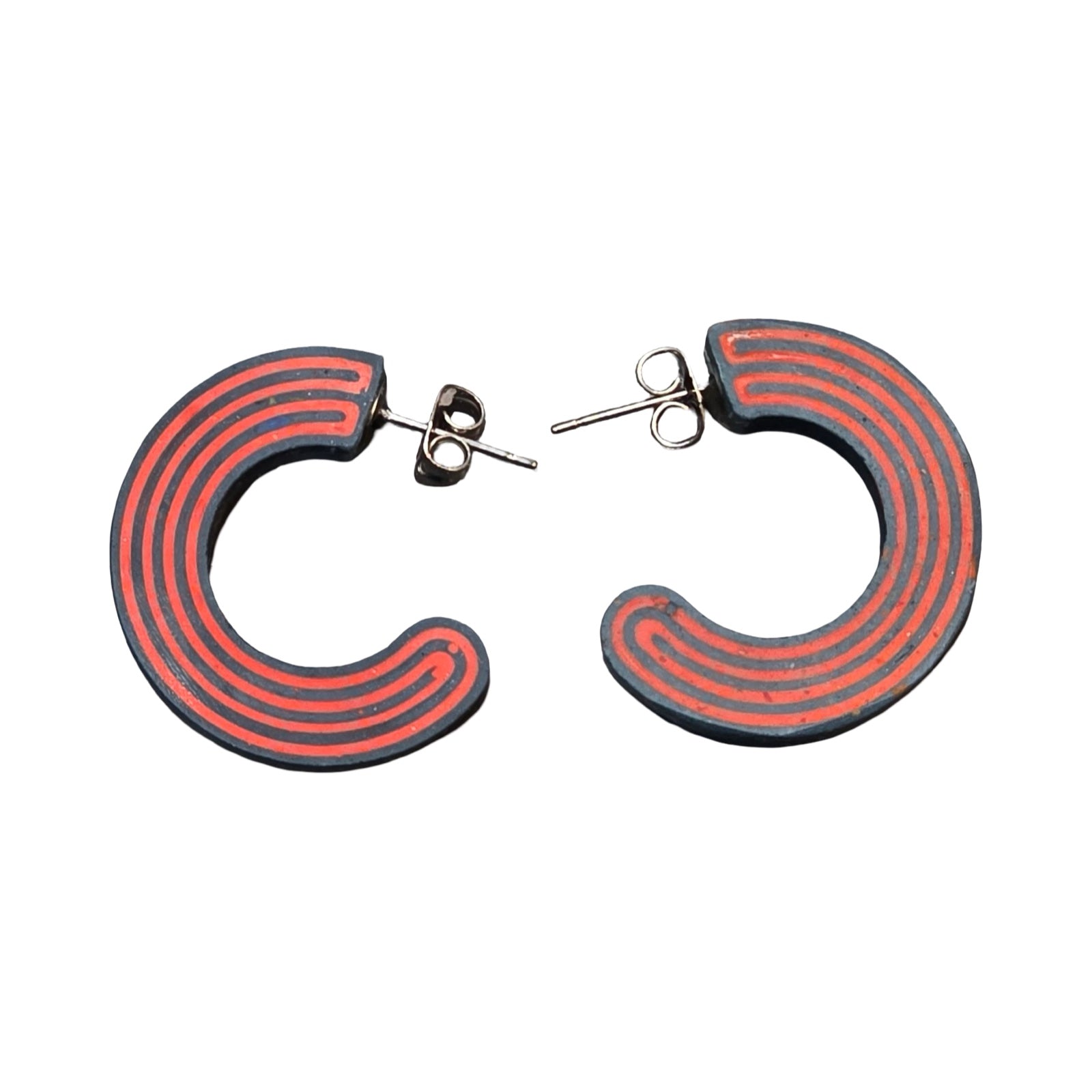 Blue Hoop Earrings