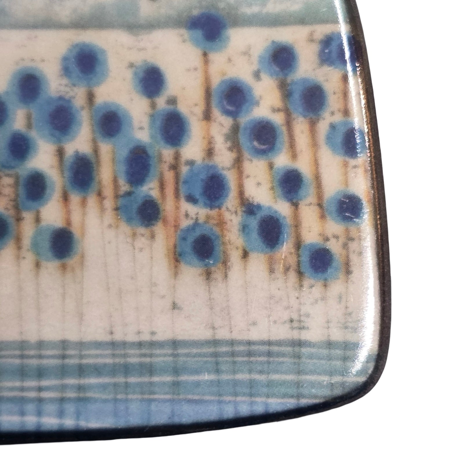 Stems Square Porcelain Brooch