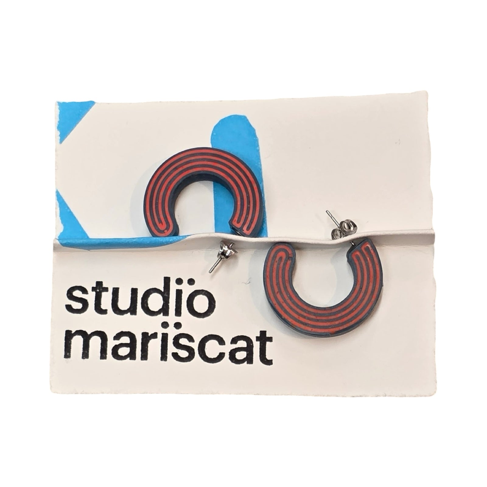 Blue Hoop Earrings