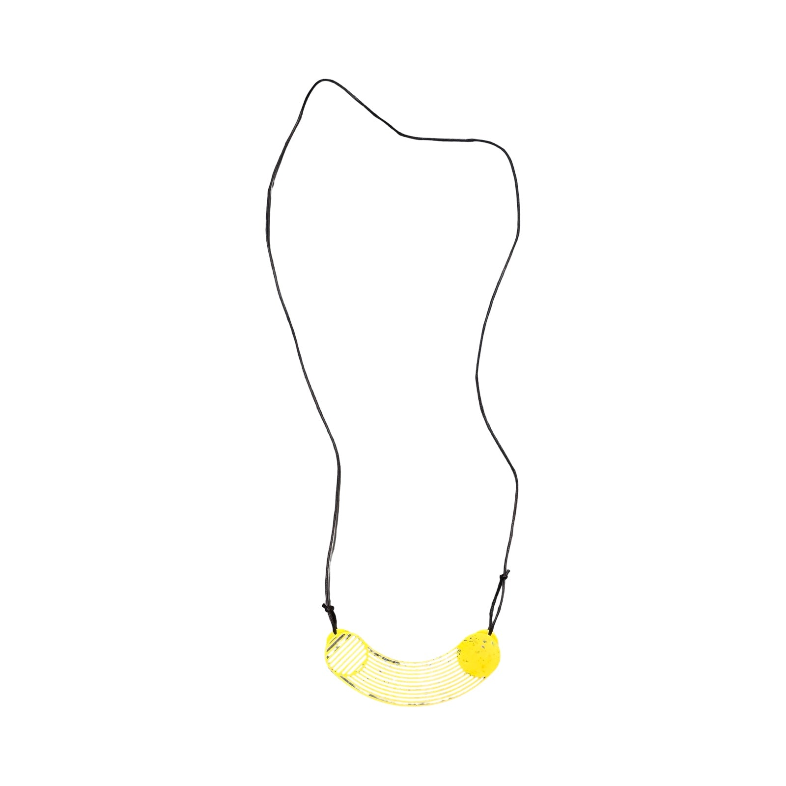 Yellow Rigatoni Pendant Necklace