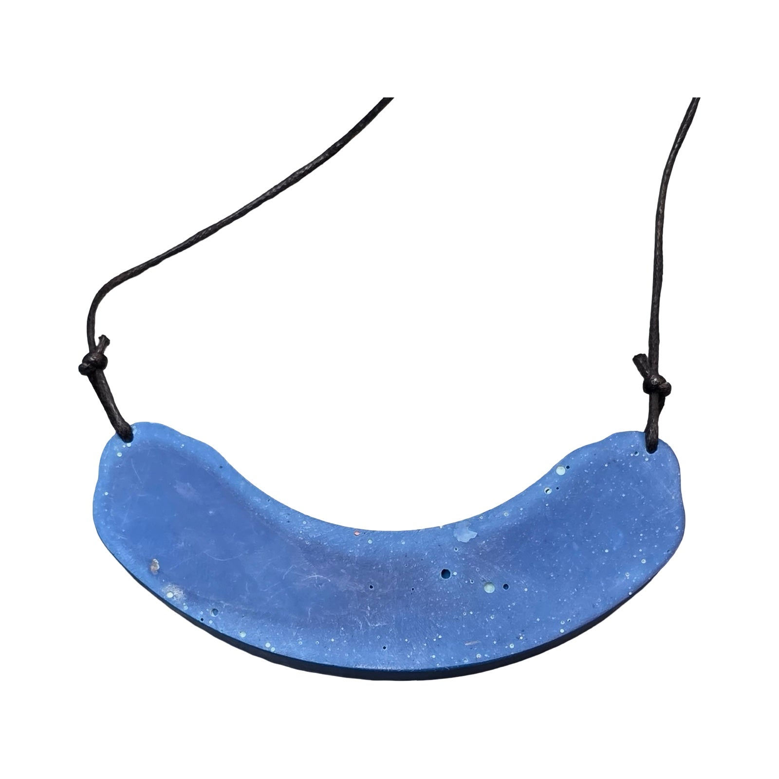 Blue Rigatoni Pendant Necklace