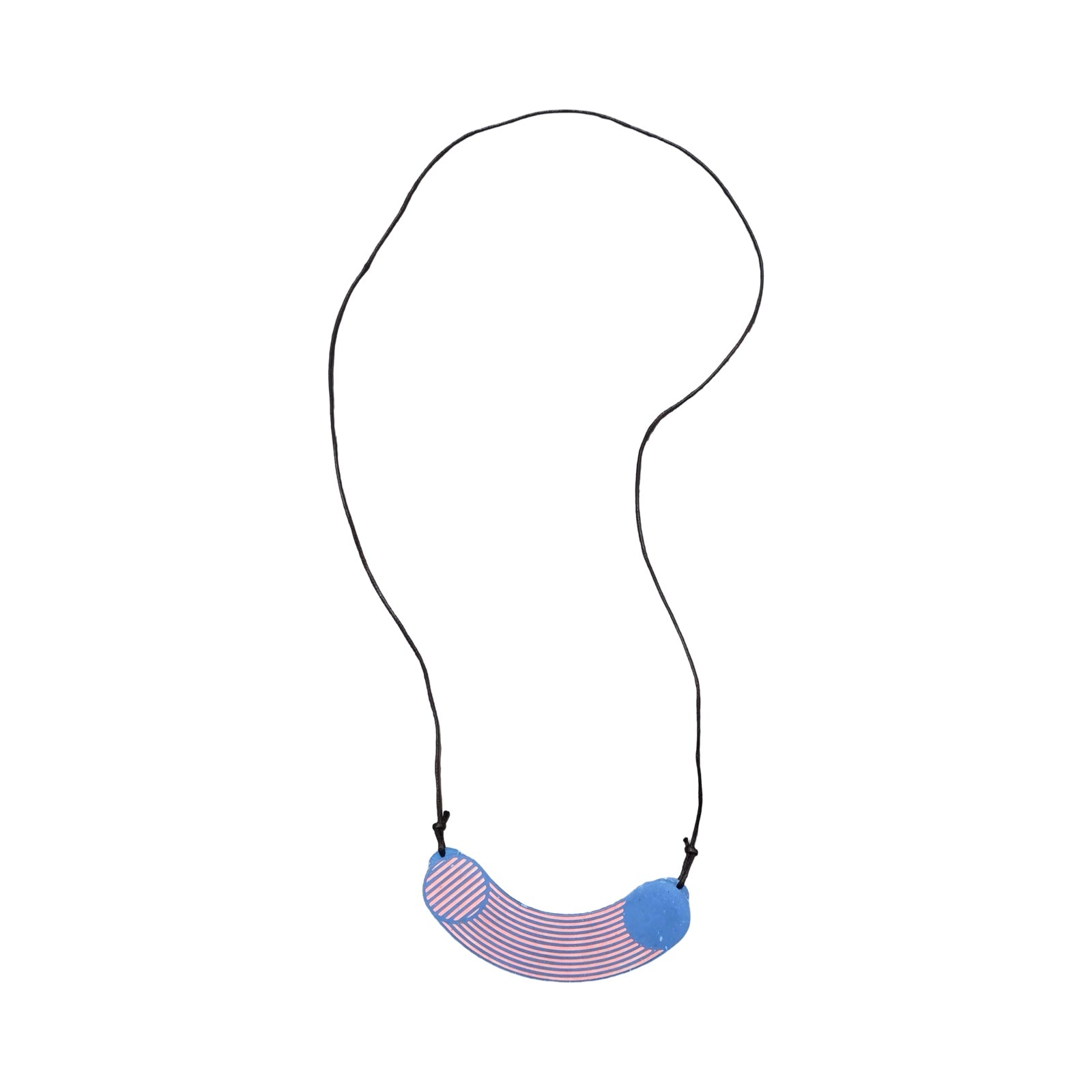 Blue Rigatoni Pendant Necklace