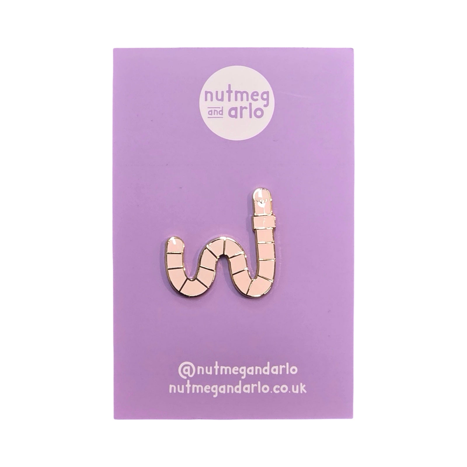 Happy Worm Enamel Pin Badge