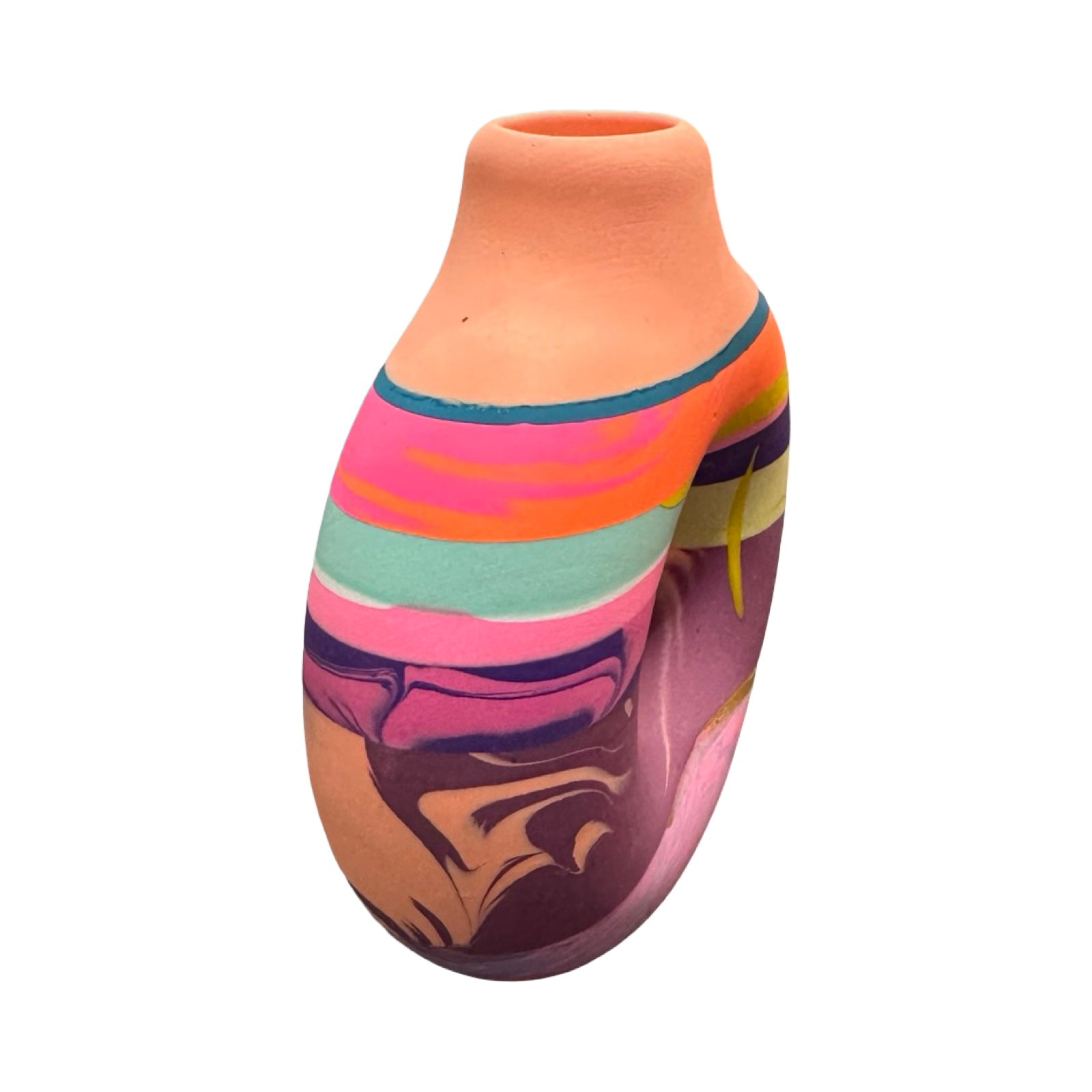 Peach Small Donut Vase