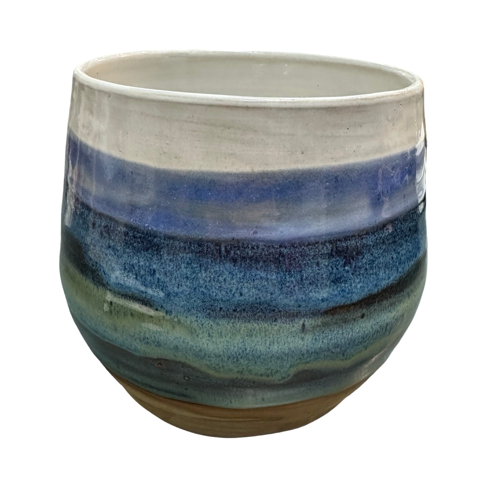 Snow Topped Stoneware Plant Pot
