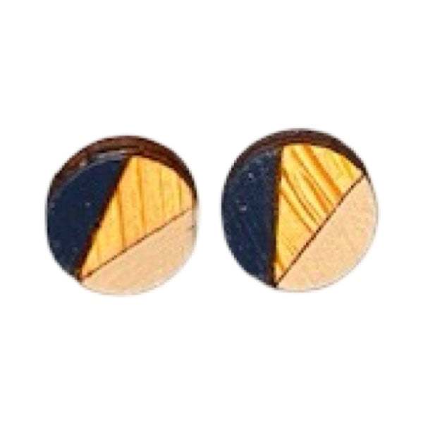 Storm Circle Bamboo Stud Earrings